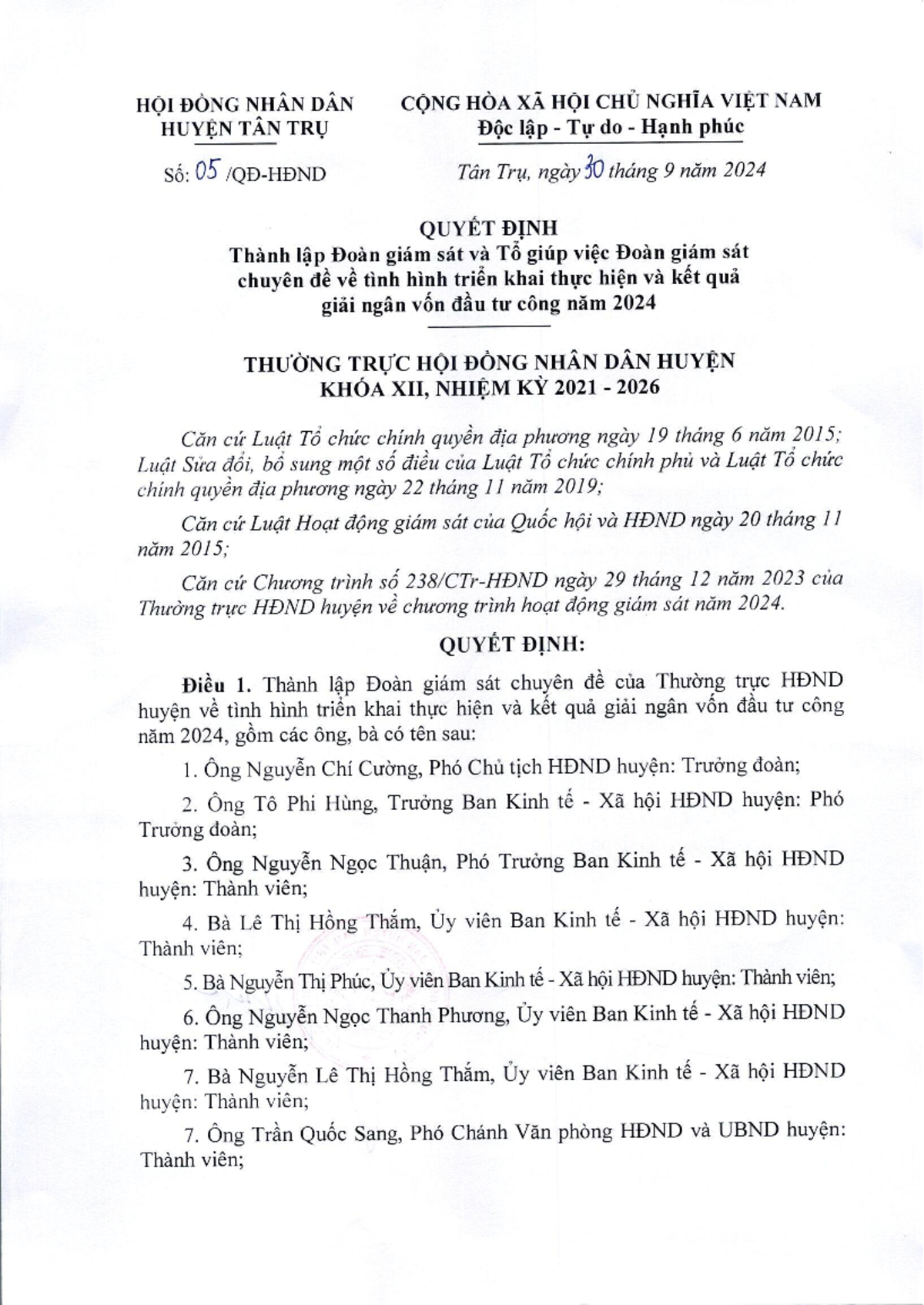 05-QĐ 0001 - dsaf - HOI DONG NHAN DÂN CONG HOA XA HOI CHU NGHIA VIET ...