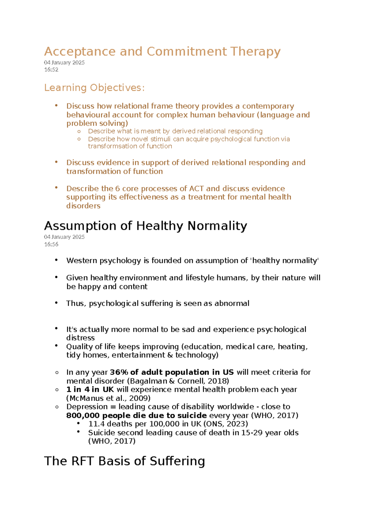 Lecture 9 APA - Acceptance and Commitment Therapy 04 January 2025 16 ...