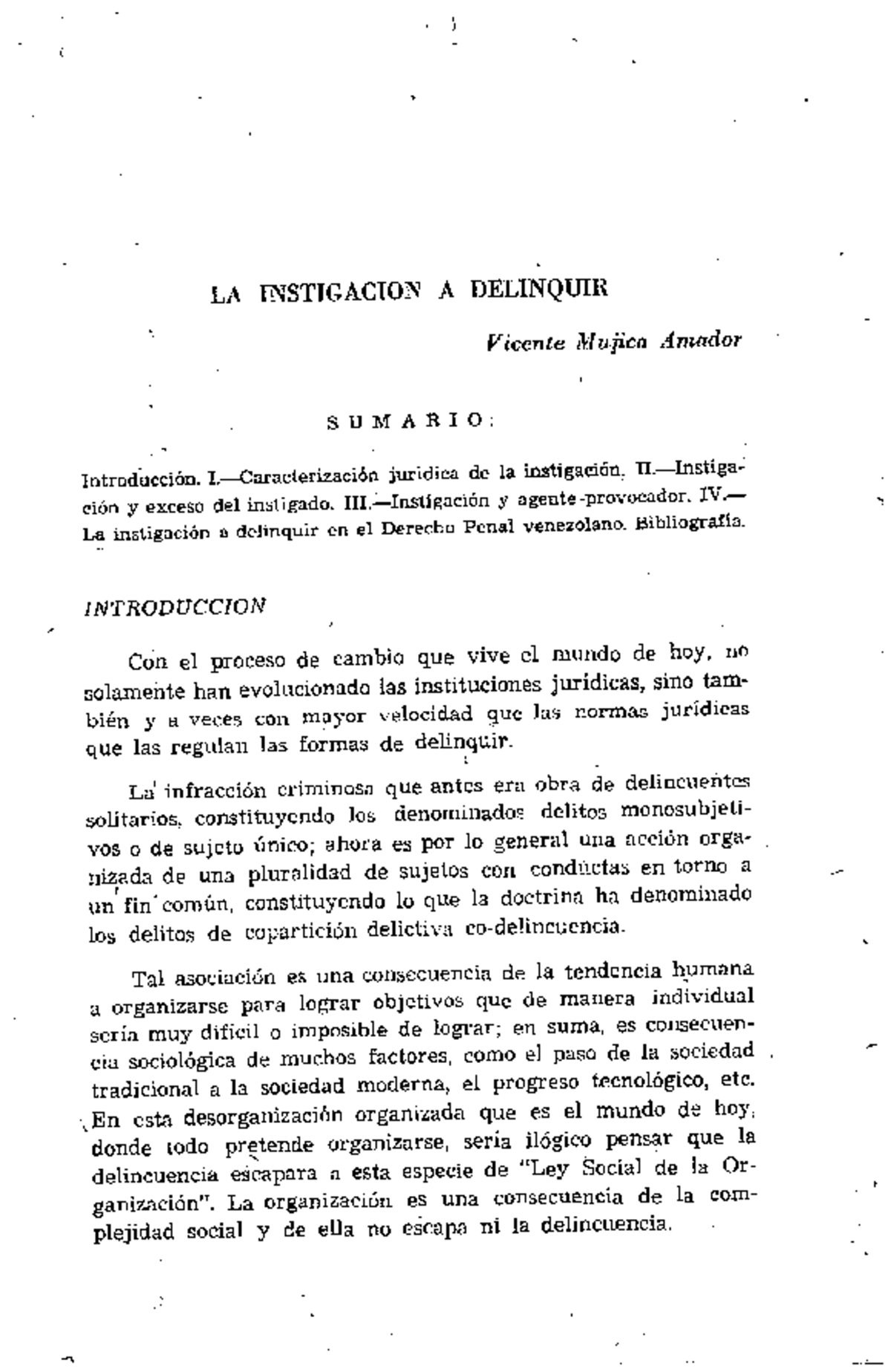 La instigacion a delinquir - LA INSTIGACION A DELINQUIR Vicente Mujica ...
