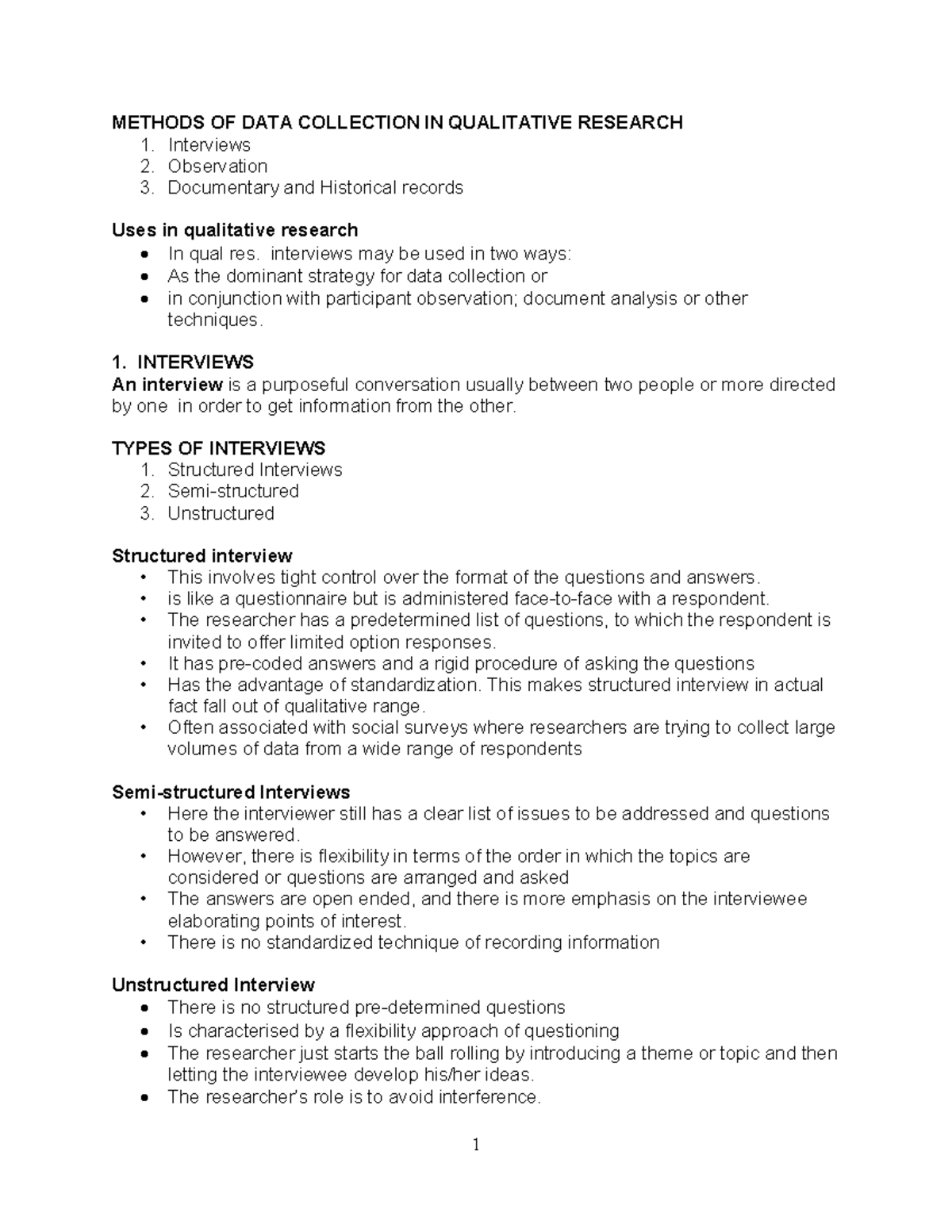 Methods of Data Collection in Qualitative Research: Interviews ...