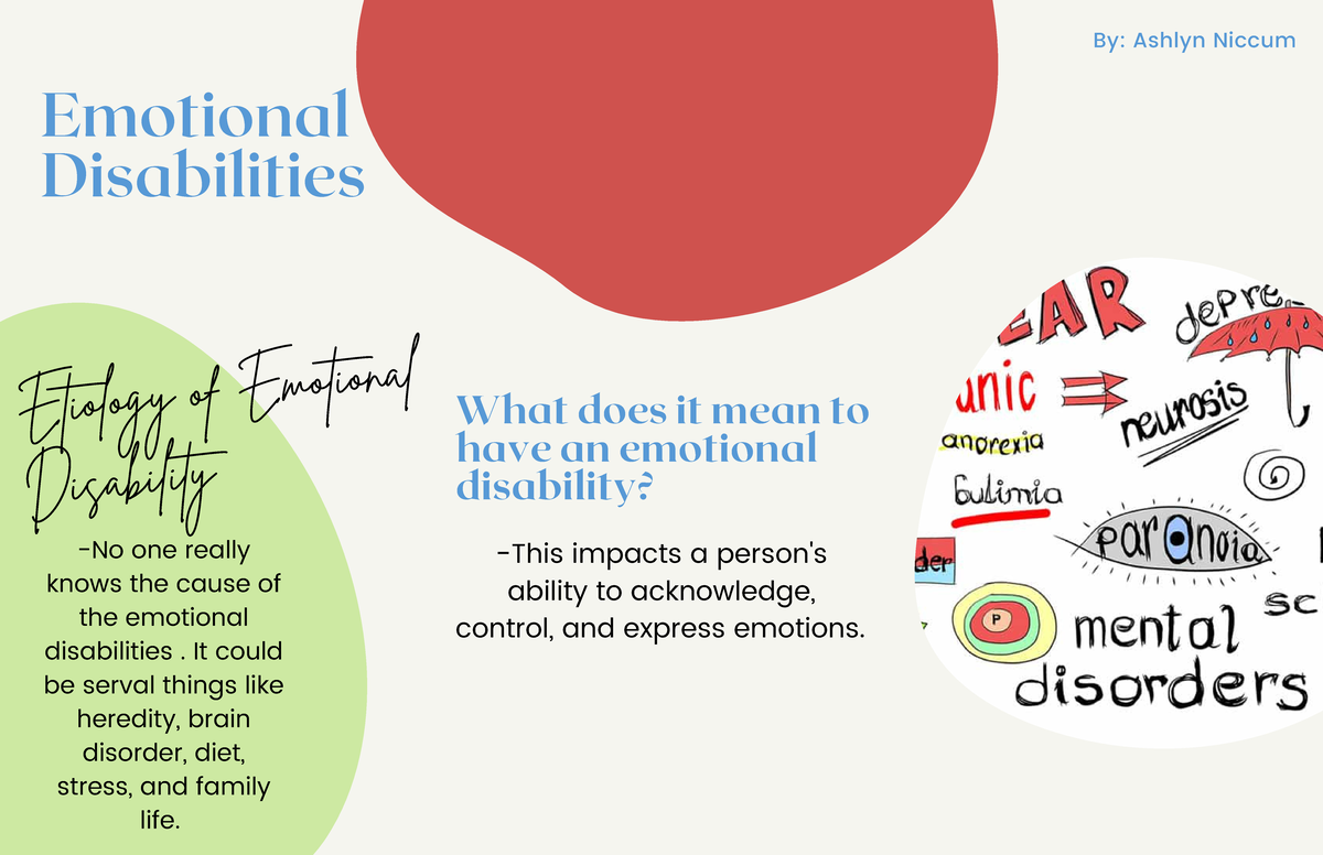 Emotional Disabilities Overview: Causes & Educational Strategies - Studocu