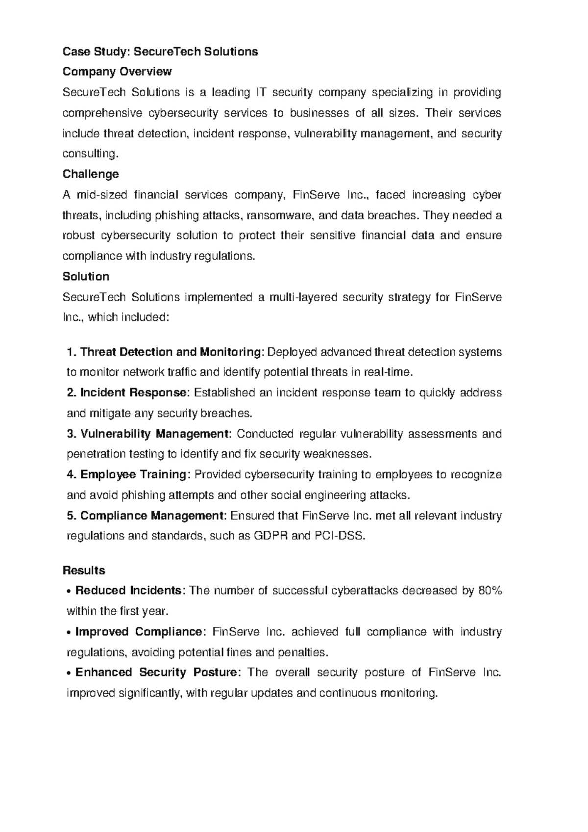 Case Study: TechWave Solutions - IT Service Management Process - Studocu