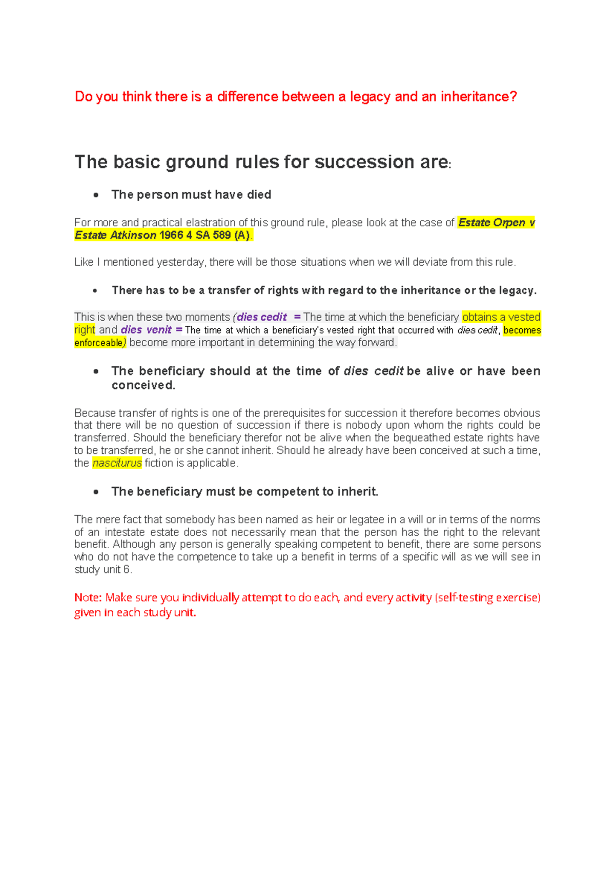 Understanding Legacy vs. Inheritance: Succession Rules Explained (LAW ...