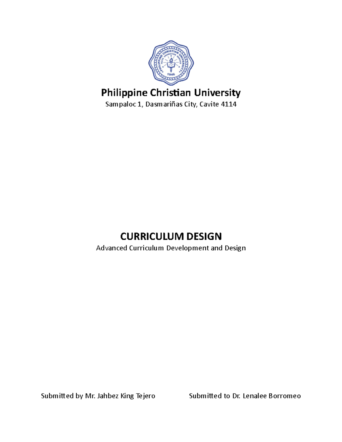 Curriculum Design for ENGL 22203: English for Communication Course ...