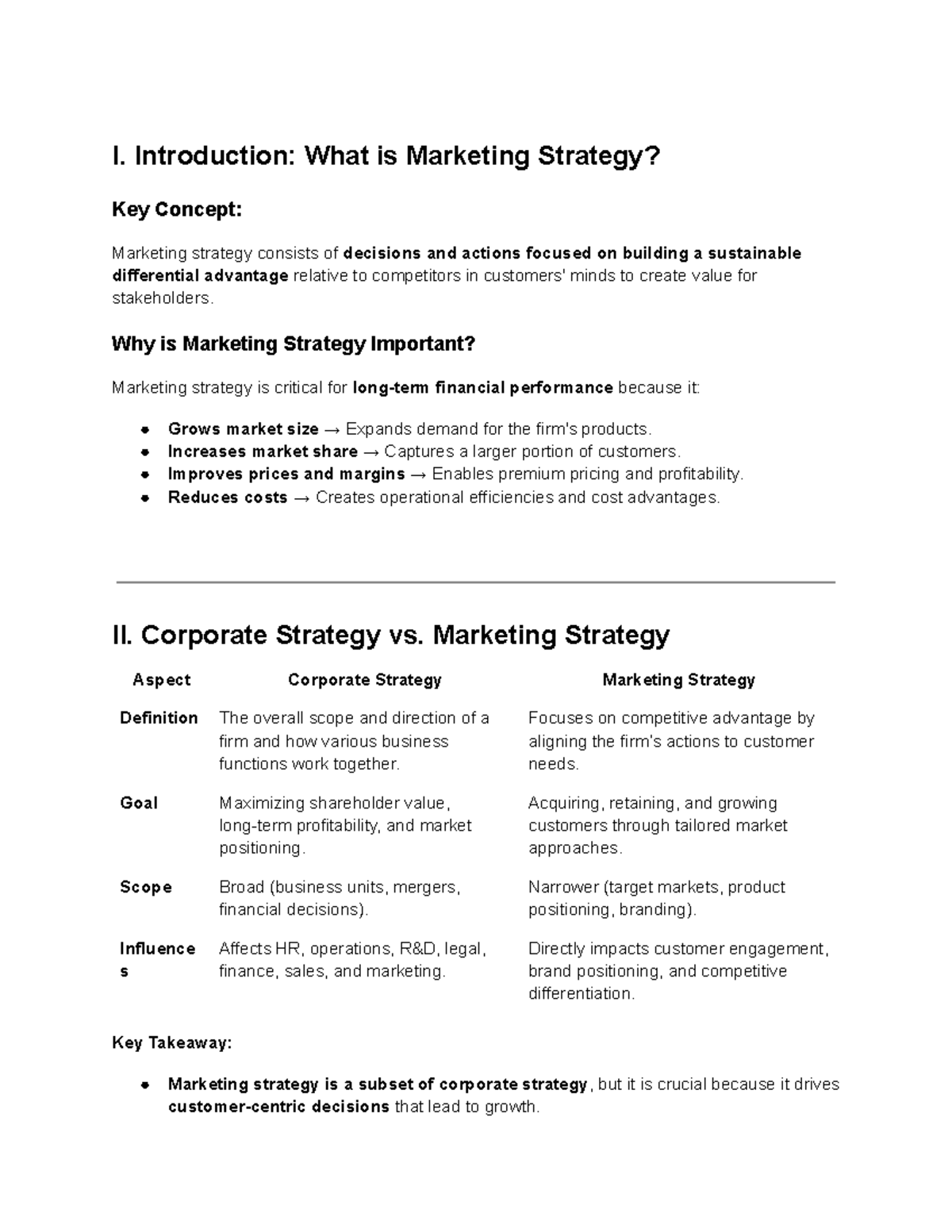 MARK 495 Midterm Study Guide: Key Concepts in Marketing Strategy - Studocu