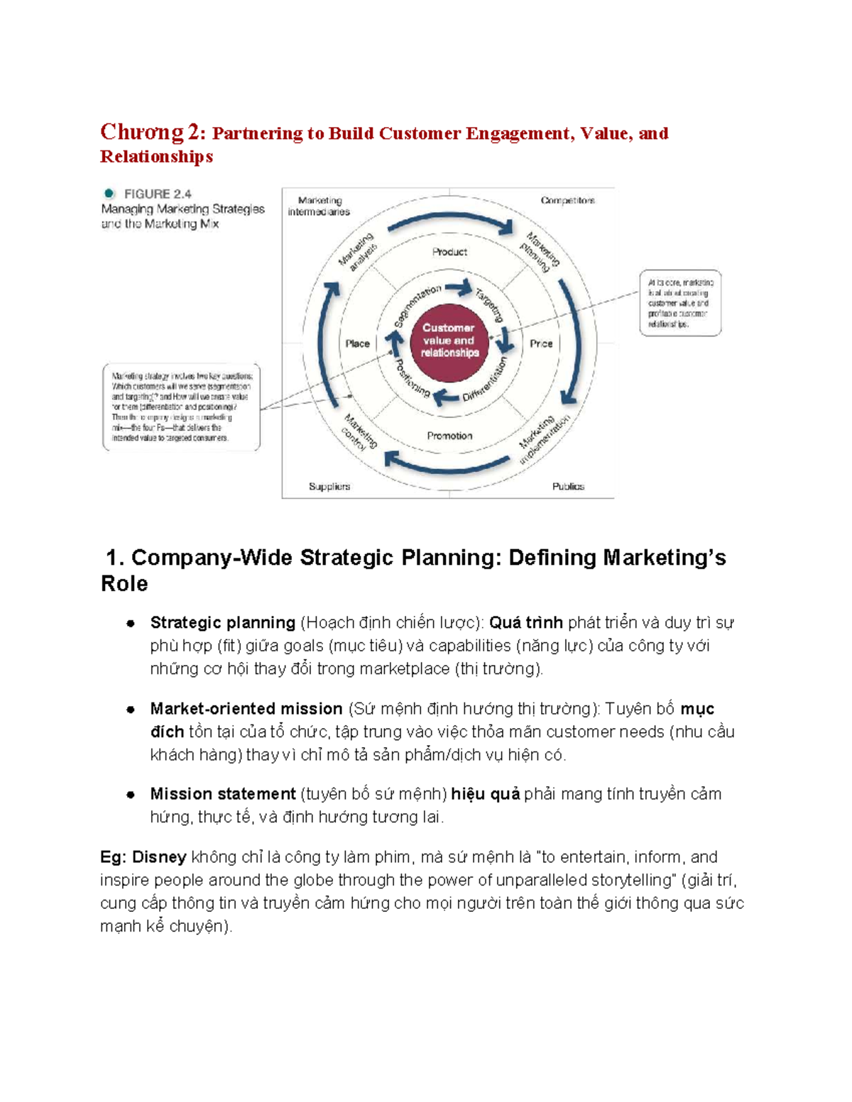 Principle of Marketing: Chapter 2 - Building Customer Engagement and ...