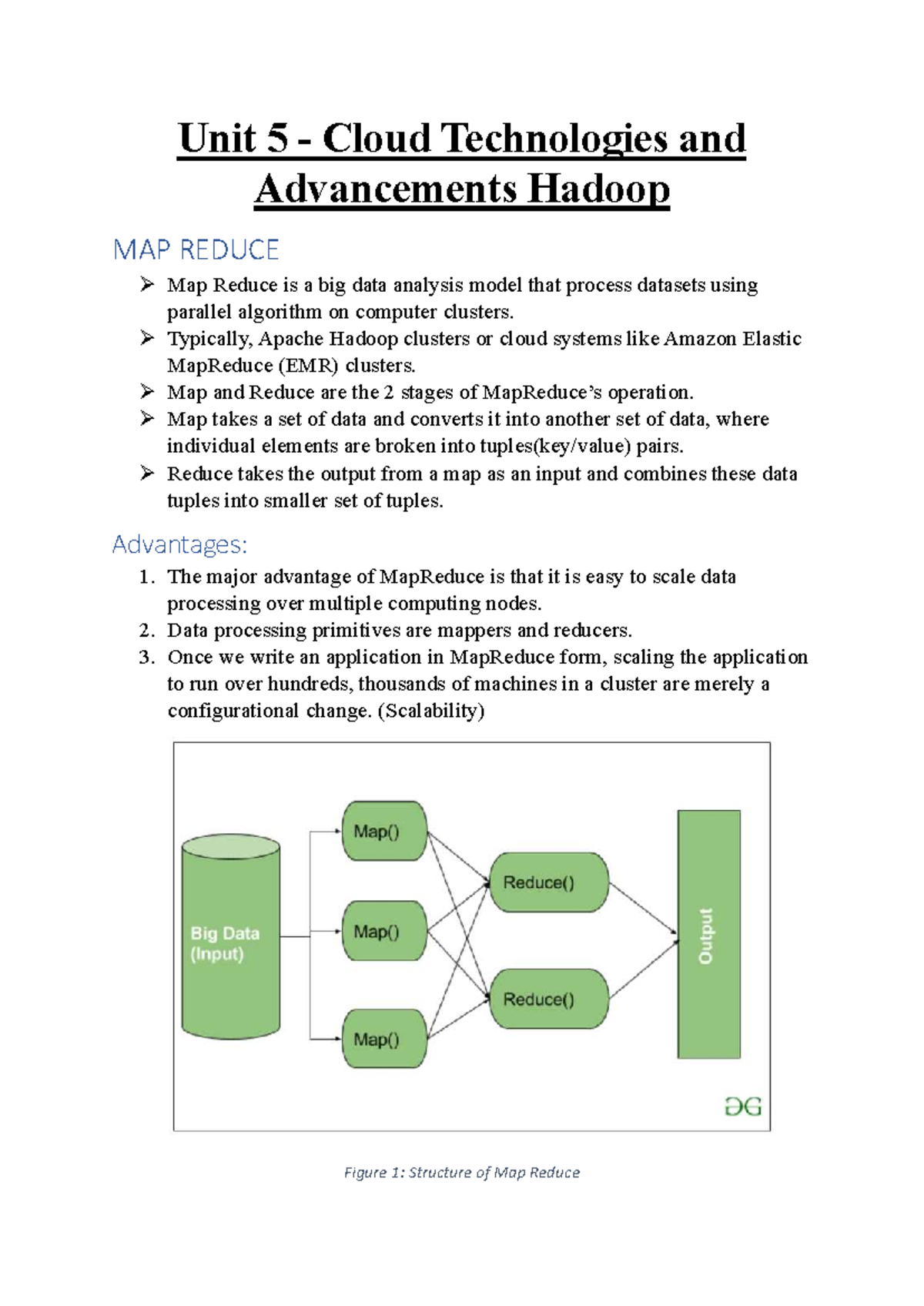 Unit 5 - Cloud Computing - Hadoop and MapReduce Overview - Studocu