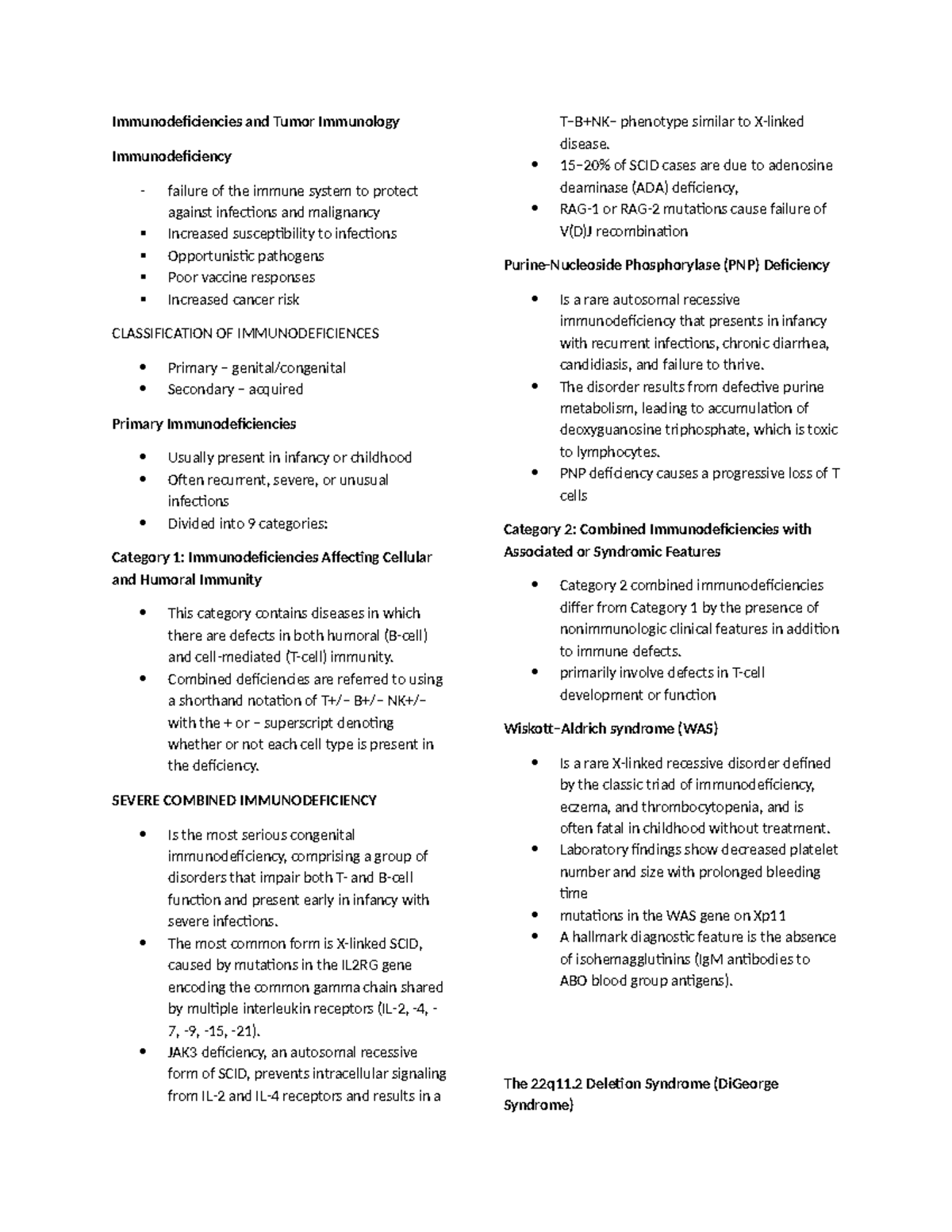 Immunodeficiencies and Tumor Immunology: A Comprehensive Overview (P2 ...