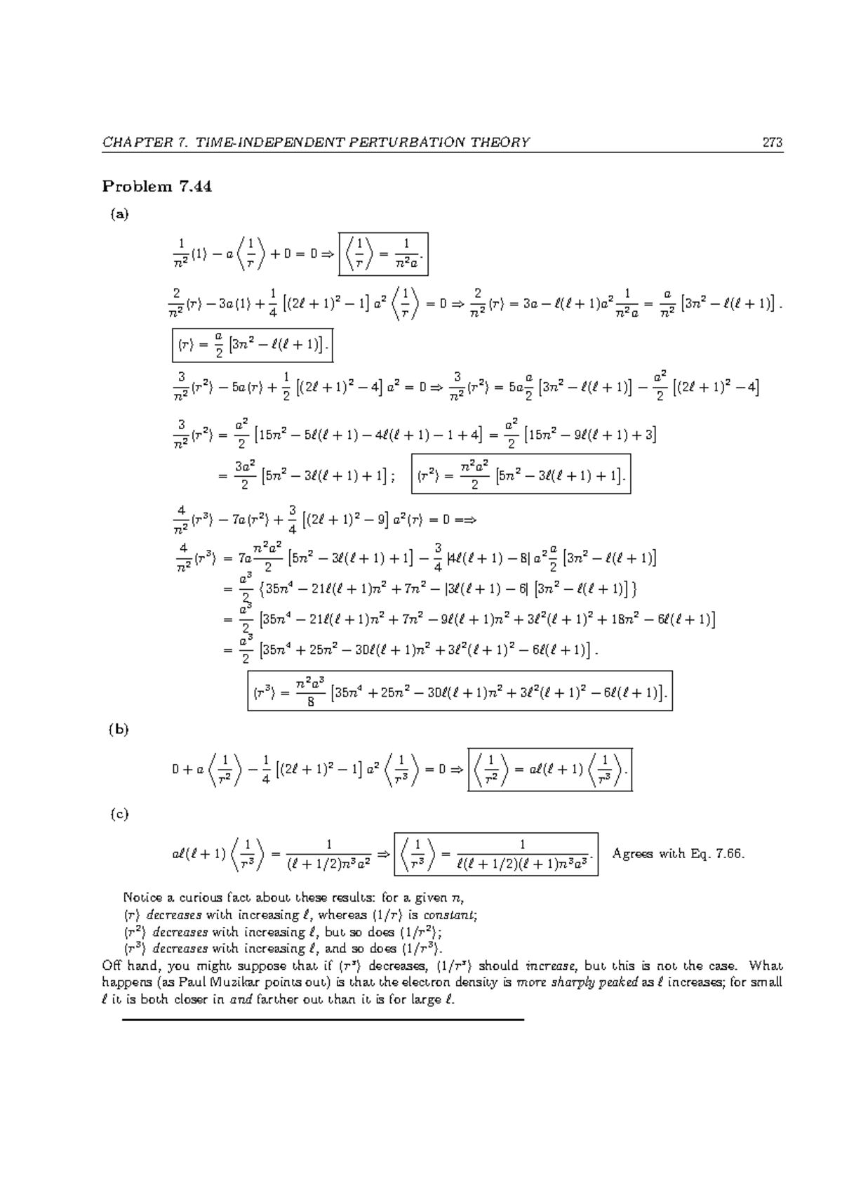 EP455 Study Material 273 - CHAPTER 7. TIME-INDEPENDENT PERTURBATION ...