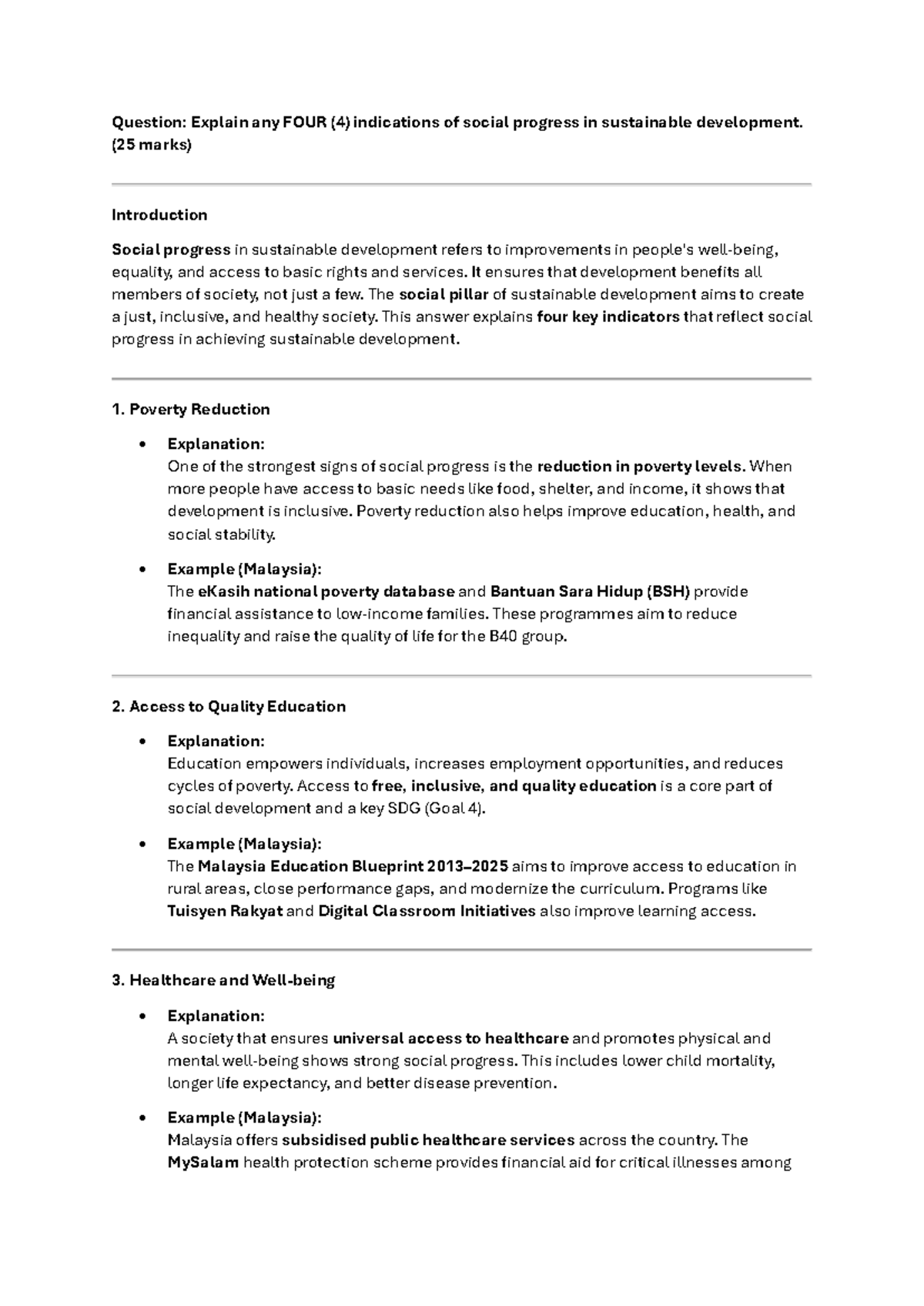 Chapter 4 Q6: Indicators of Social Progress in Sustainable Development ...