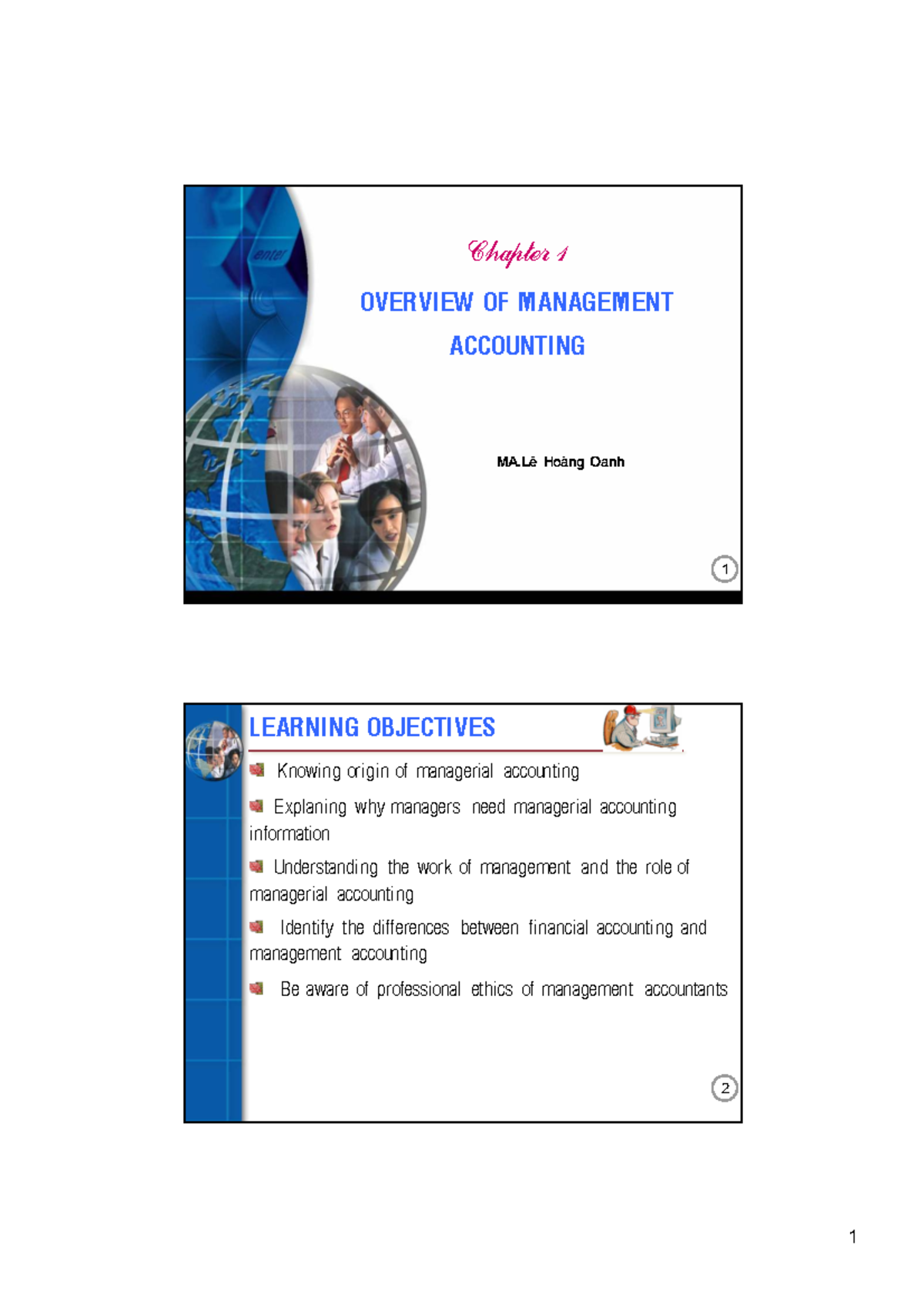 Chapter 1 - Introduction to Management Accounting Concepts - Studocu