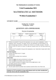 Mathematical Methods - Grade: 10 - Secondary School - Studocu