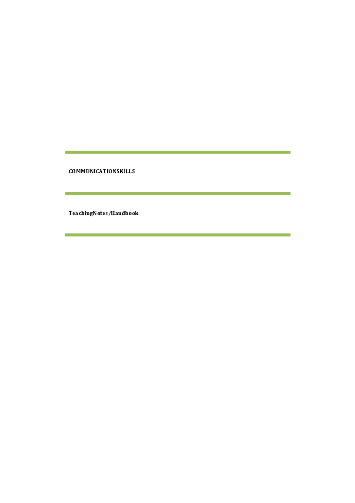 389612555 - Communication Skills - Self-Study Notes Overview - Studocu