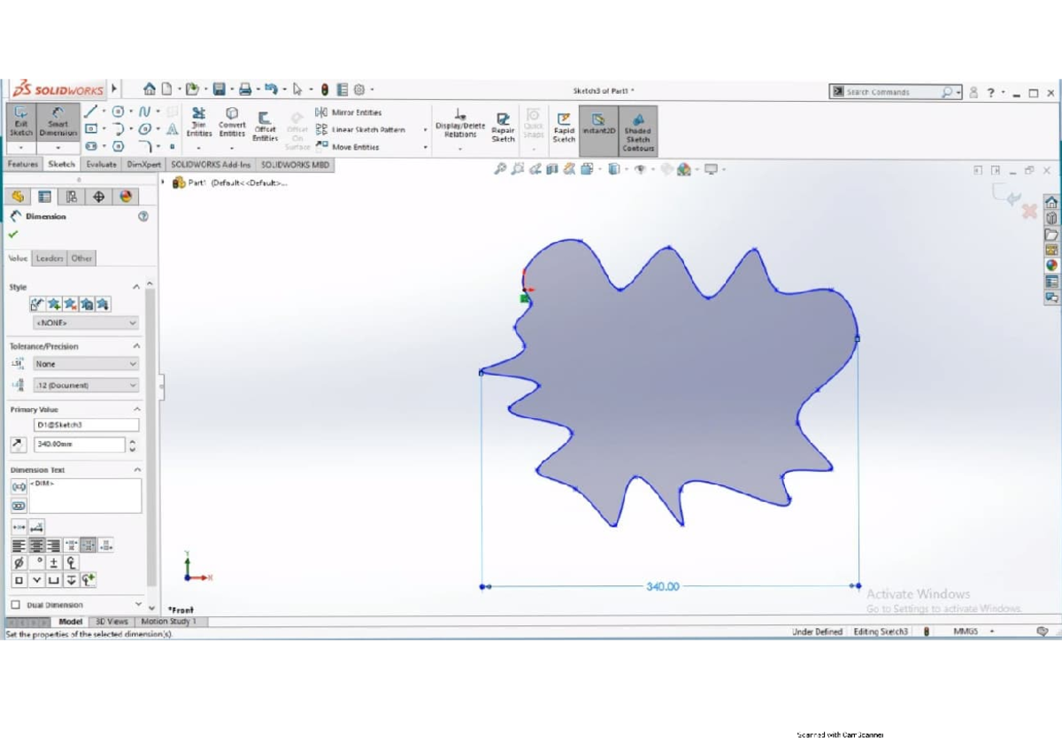 Numerical Analysis Assignment 03 - SOLIDWORKS 3D Sketching Techniques ...