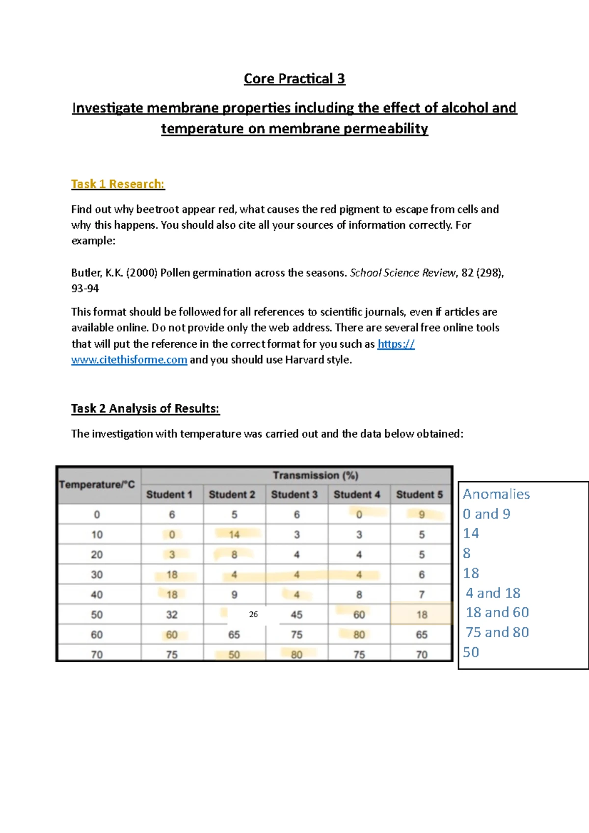 CP01 - Core Practical 1: Estimating Reducing Sugars & Starch ...