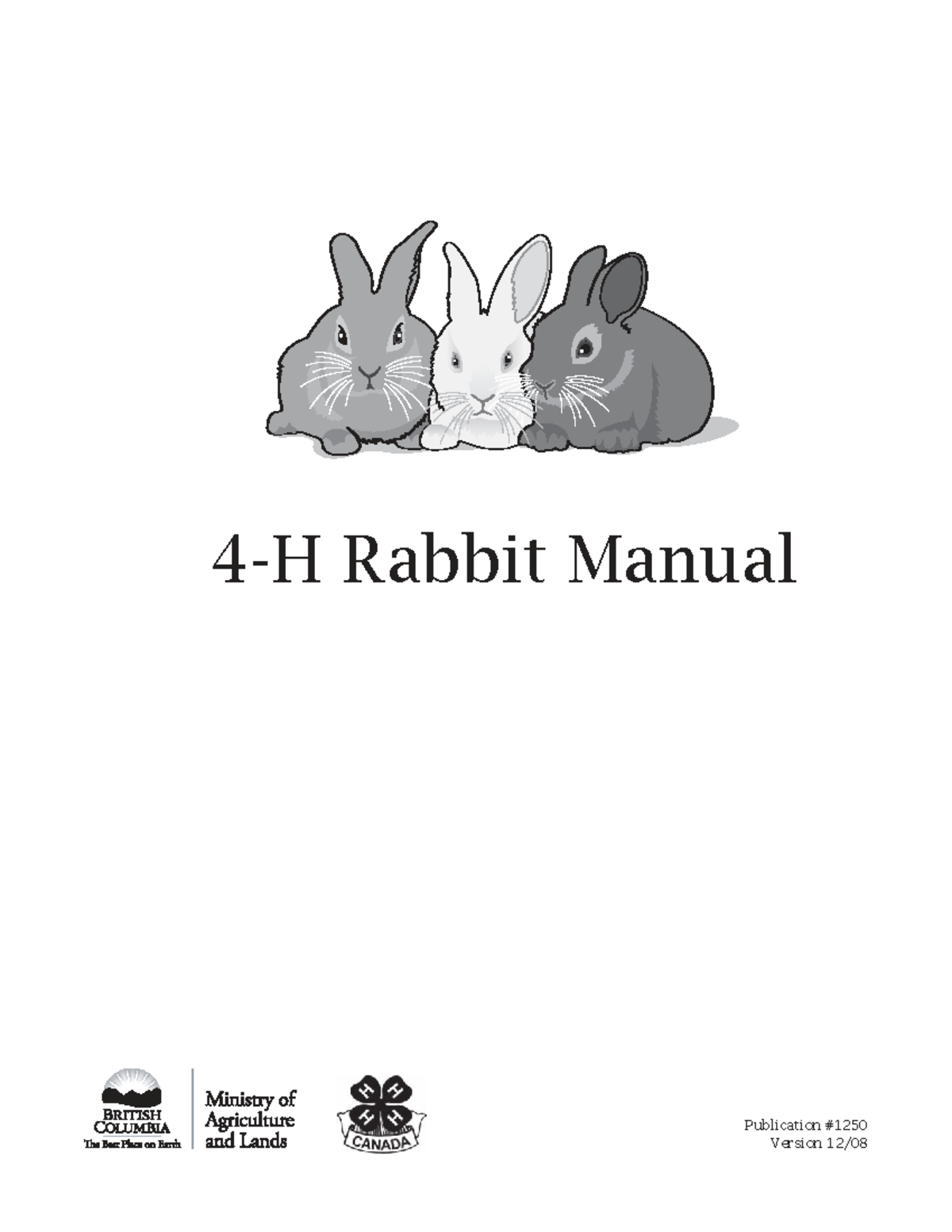 4-H RABBIT MANUAL: Comprehensive Guide for Raising & Showing Rabbits ...