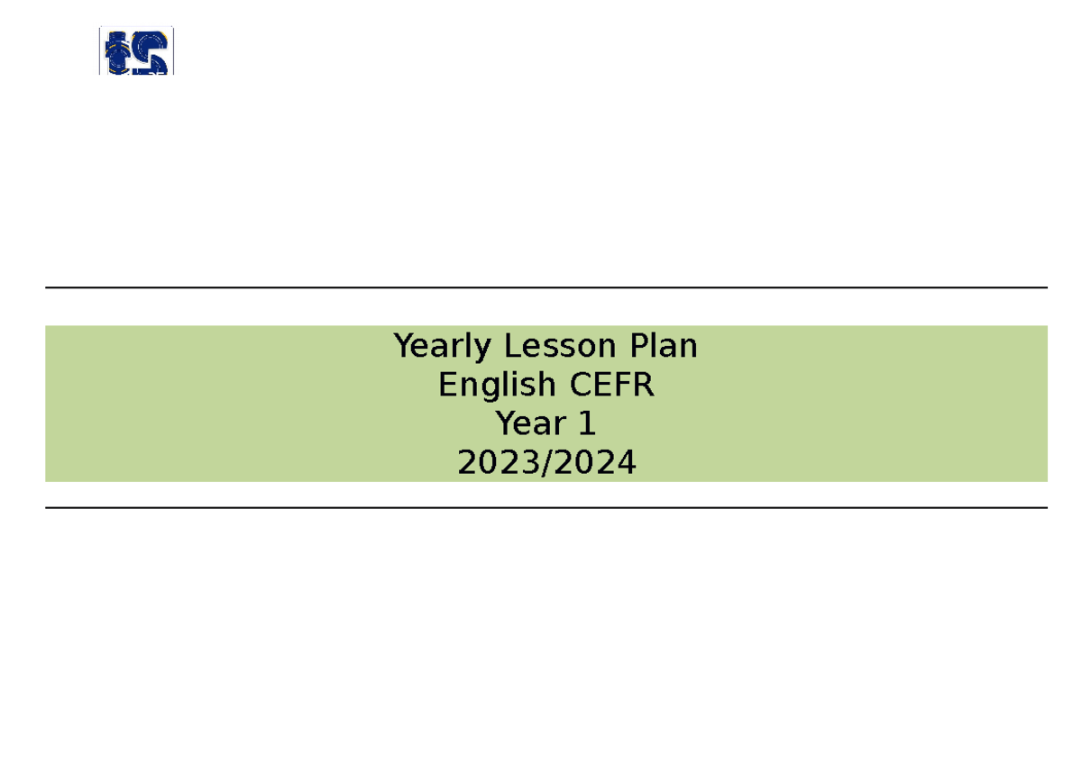 Yearly Scheme of Work Year CEFR 3 2023 - Yearly Lesson Plan English ...