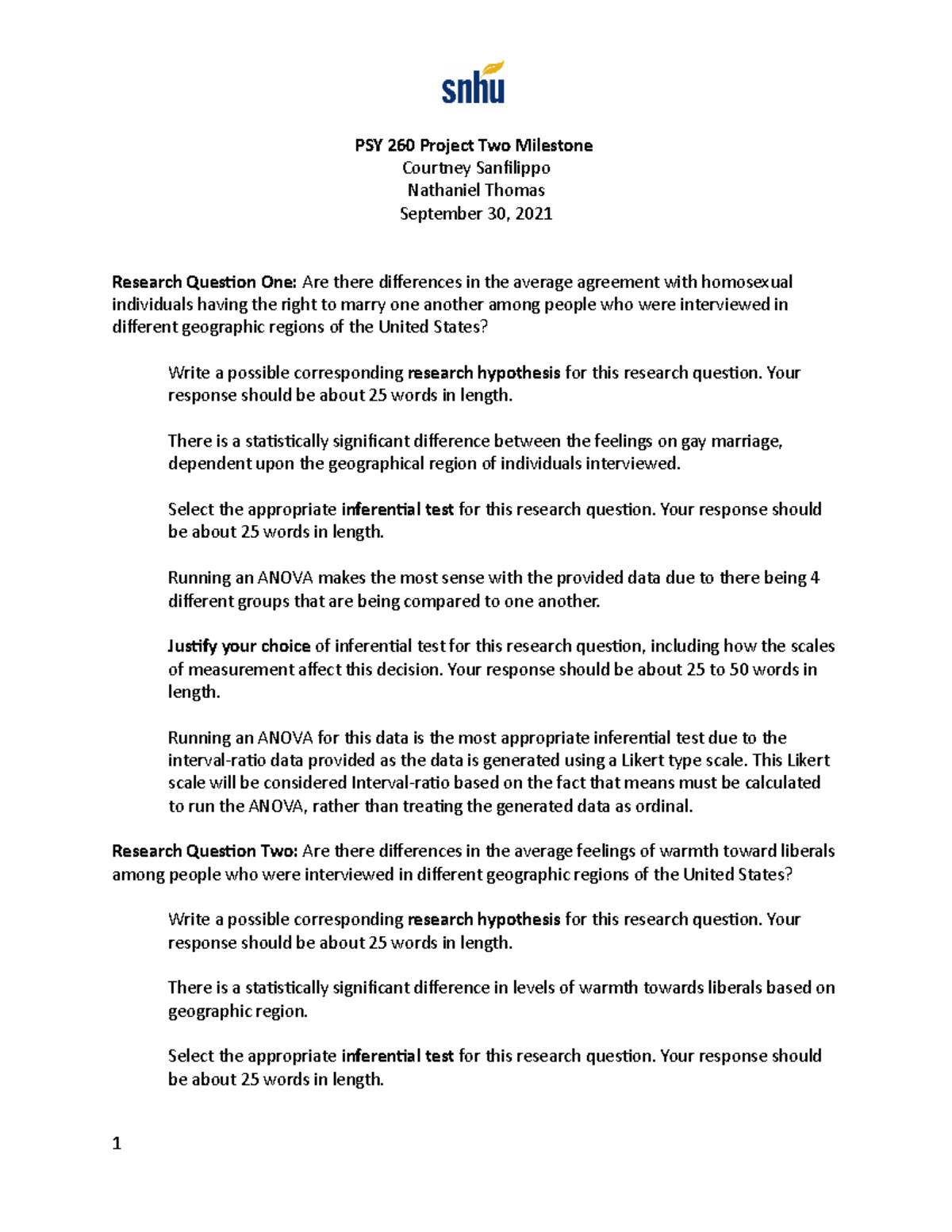 PSY260 Project Two Milestone: Analyzing Attitudes on Marriage Rights ...
