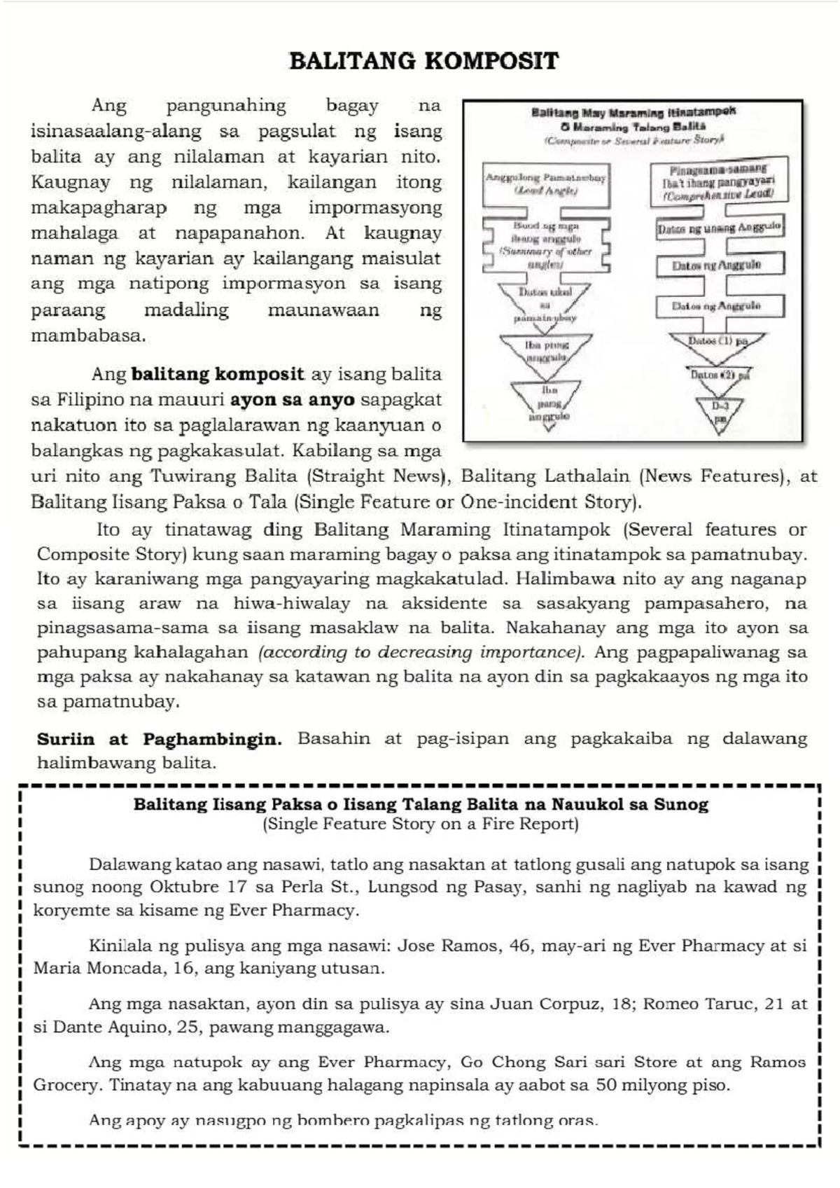 Komposit na Balita: Lektura sa BALITANG KOMPOSIT - Document Preview