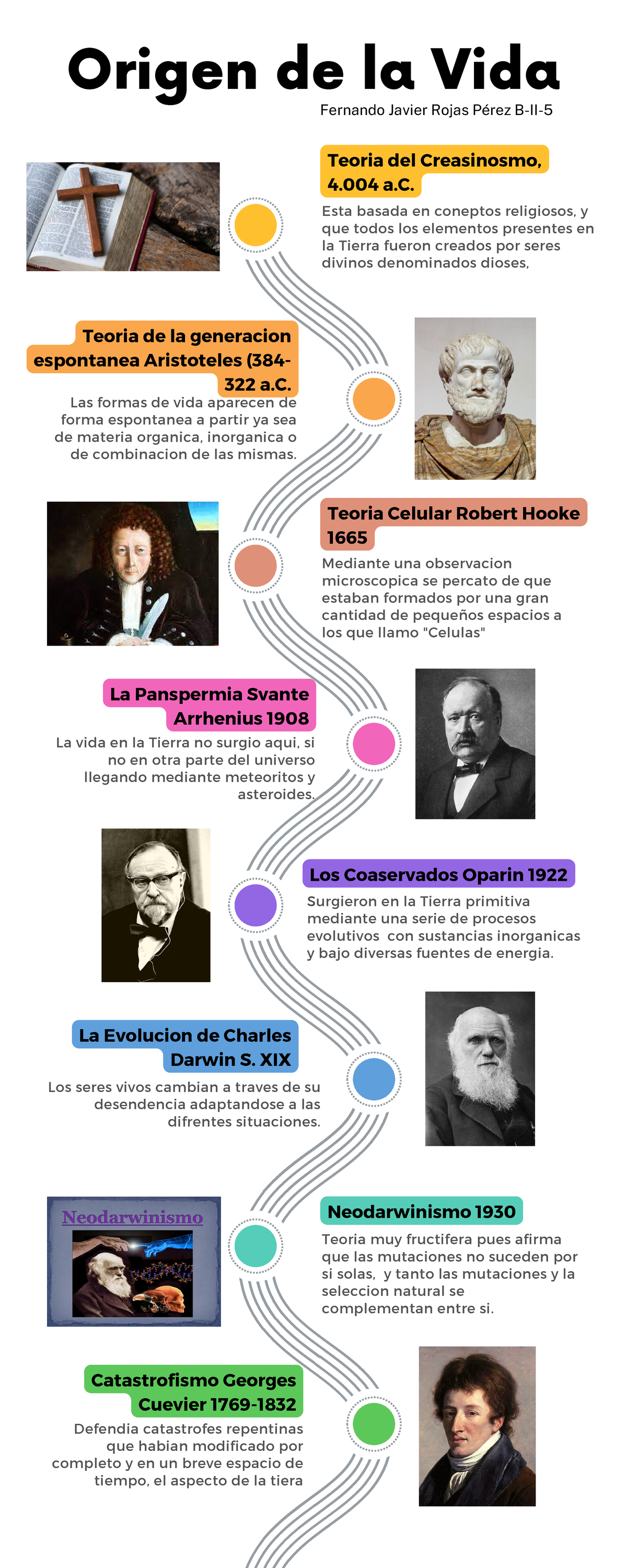 Teoras Del Origen Y Evolucin De La Vida Timeline 768x932