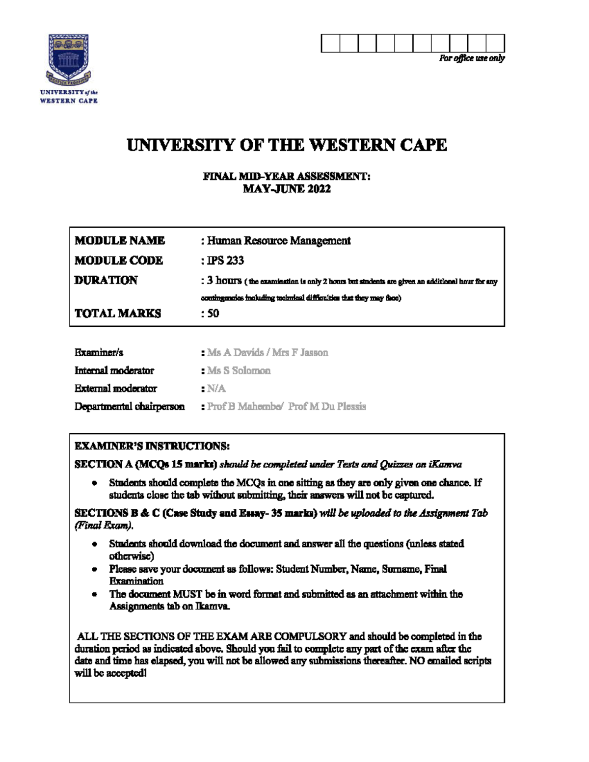 IPS 233 Final Exam Paper - Past Exam Review (2022) - Studocu