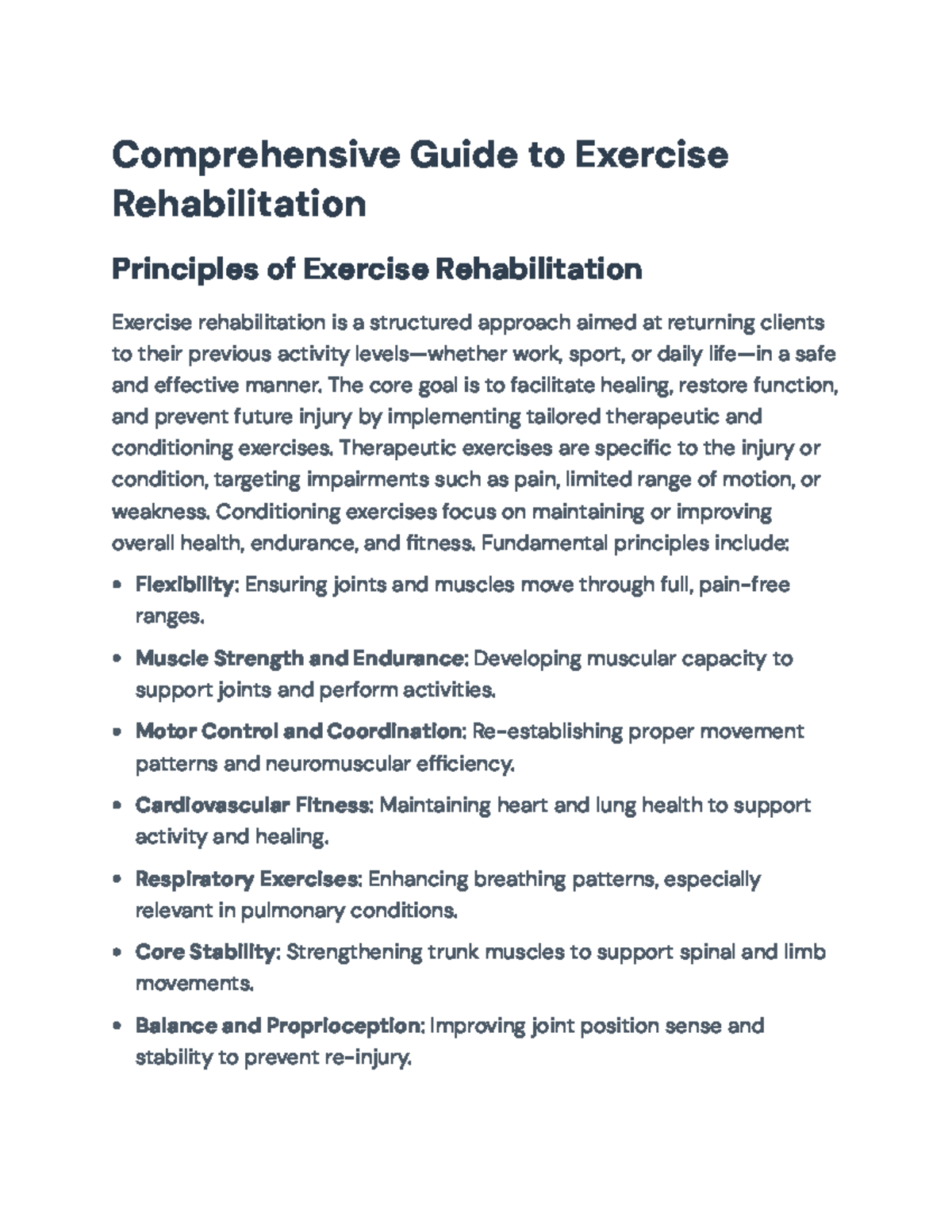 Comprehensive Guide to Exercise Rehabilitation: Techniques & Principles ...