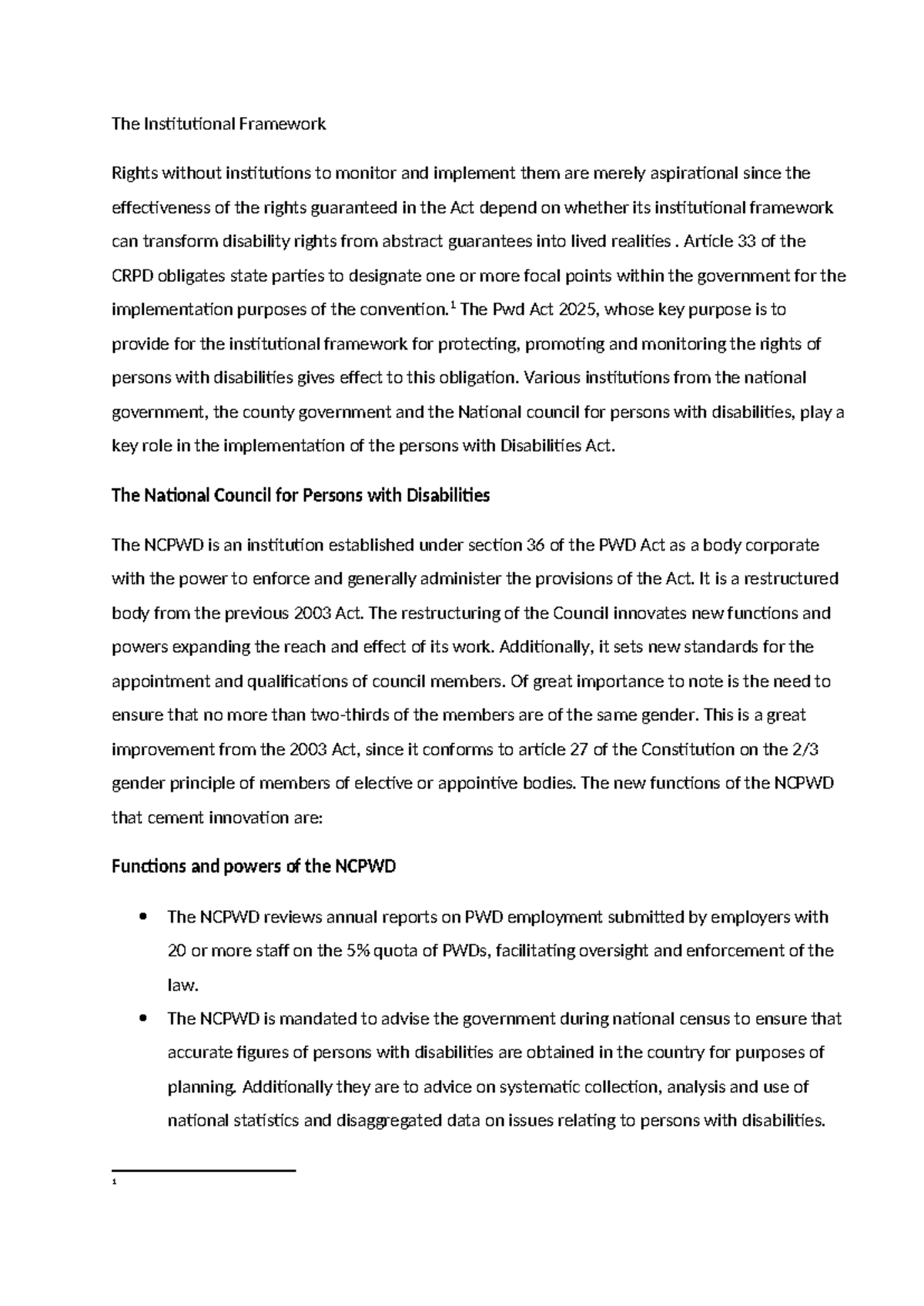 The Institutional Framework for Disability Rights: PWD Act 2025 ...