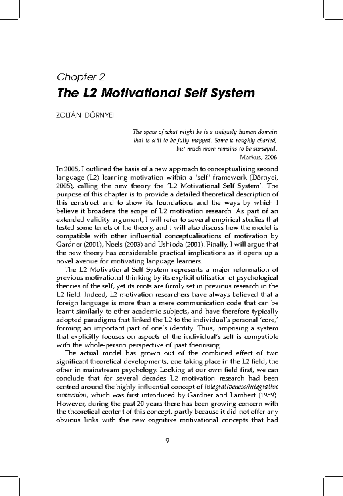 L2MSS Chapter 2: Exploring the L2 Motivational Self System - Studocu