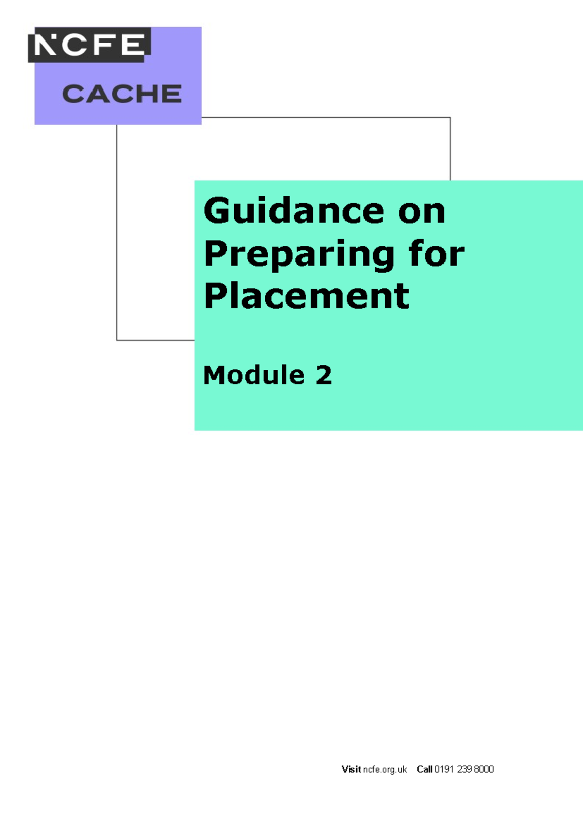 Guidance on placement module 2 early years childcare - Guidance on ...