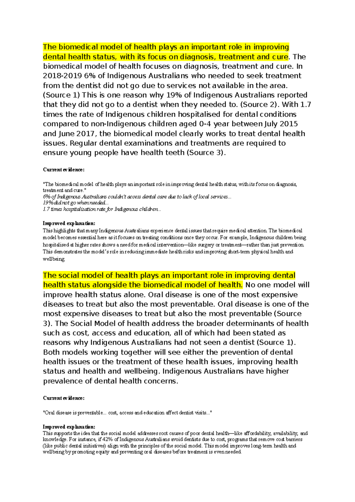 HHD Unit 3 AOS 2: The Role of Biomedical & Social Models in Indigenous ...
