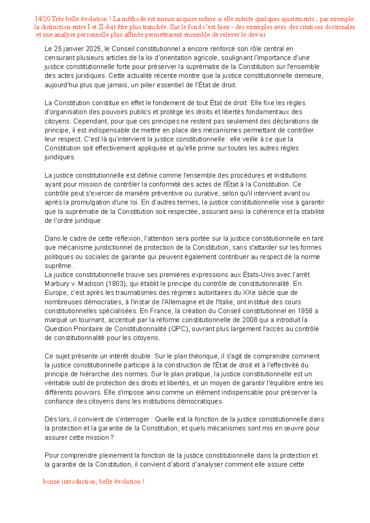 DR Constit Semestre 2 : La Justice Constitutionnelle et sa Protection ...