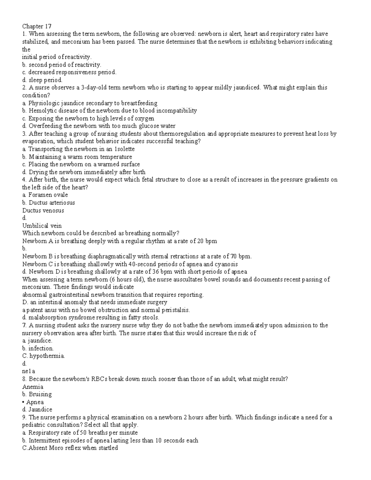 Exam 1 Review - Key Questions and Answers for Nursing Students - Studocu
