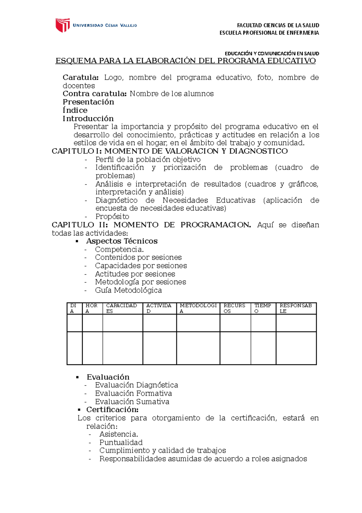 Esquema DEL Programa Educativo - Document Preview