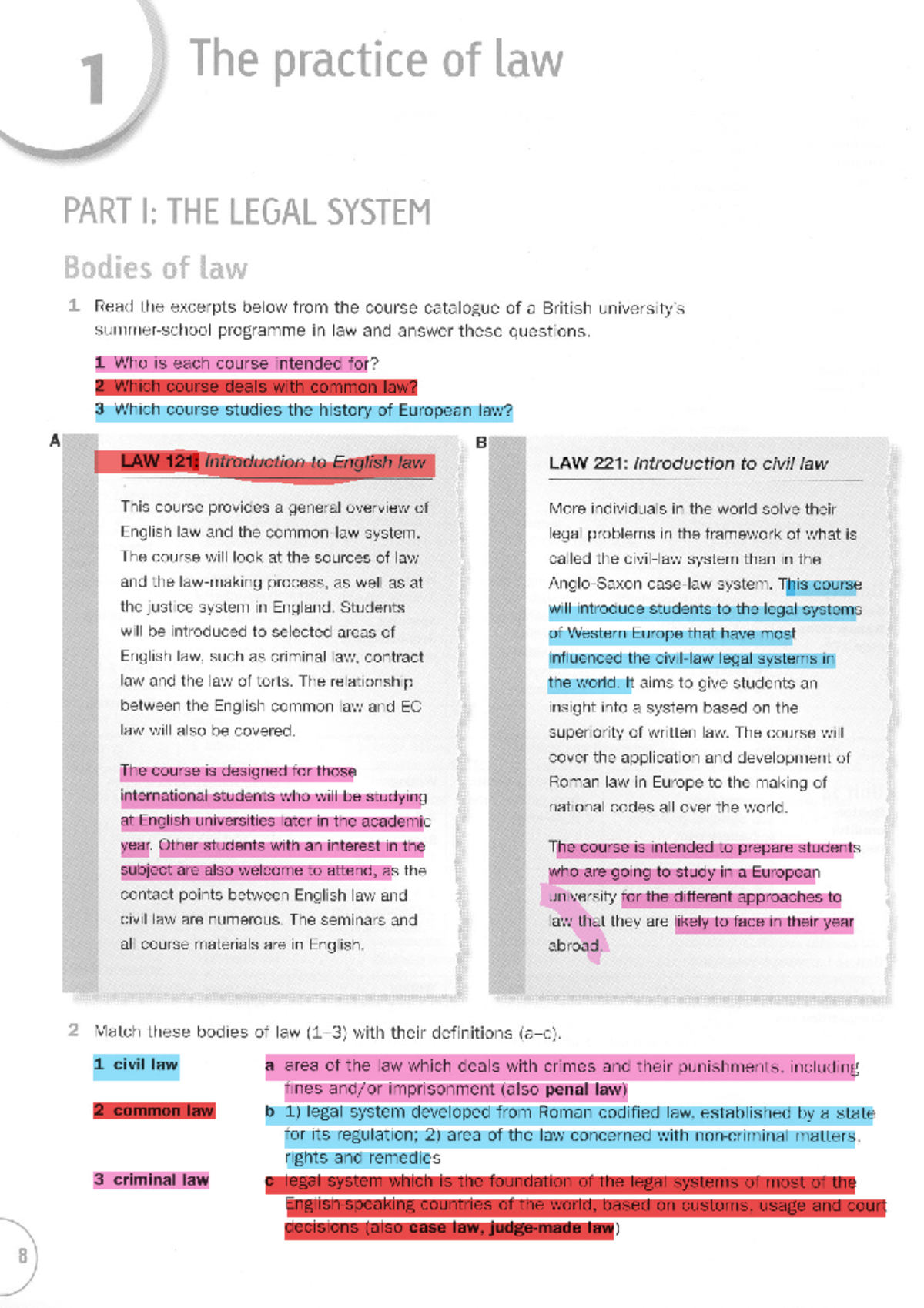 LAW 121: Unit 1 - The Practice of Law Overview and Key Concepts - Studocu