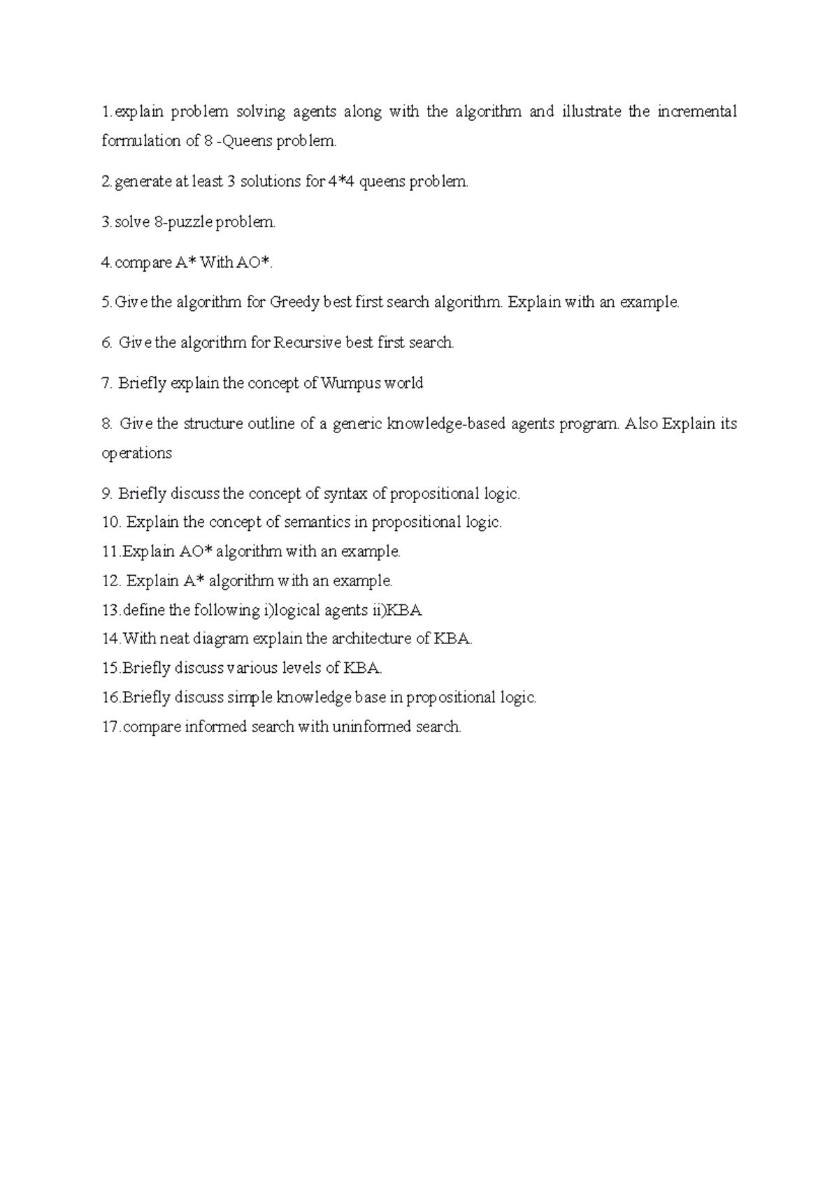 AI 2nd IA - Problem Solving Agents & Algorithms Notes - Studocu