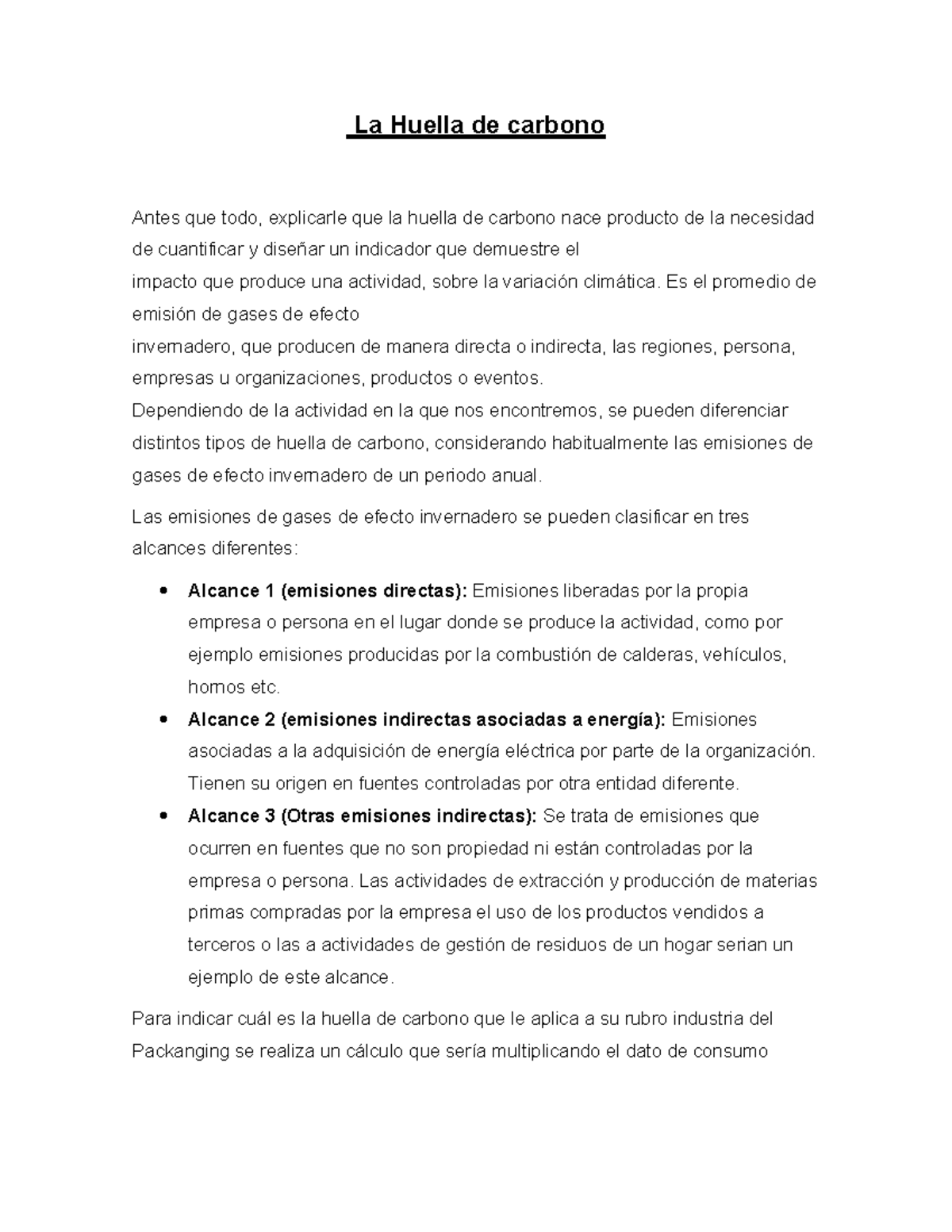 Taller sobre la Huella de Carbono y su Impacto Ambiental en Packaging ...