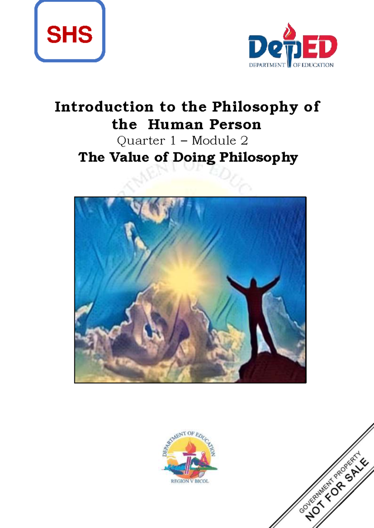 SHS PHIL 101 Q1 M2: The Value of Doing Philosophy Module - Studocu