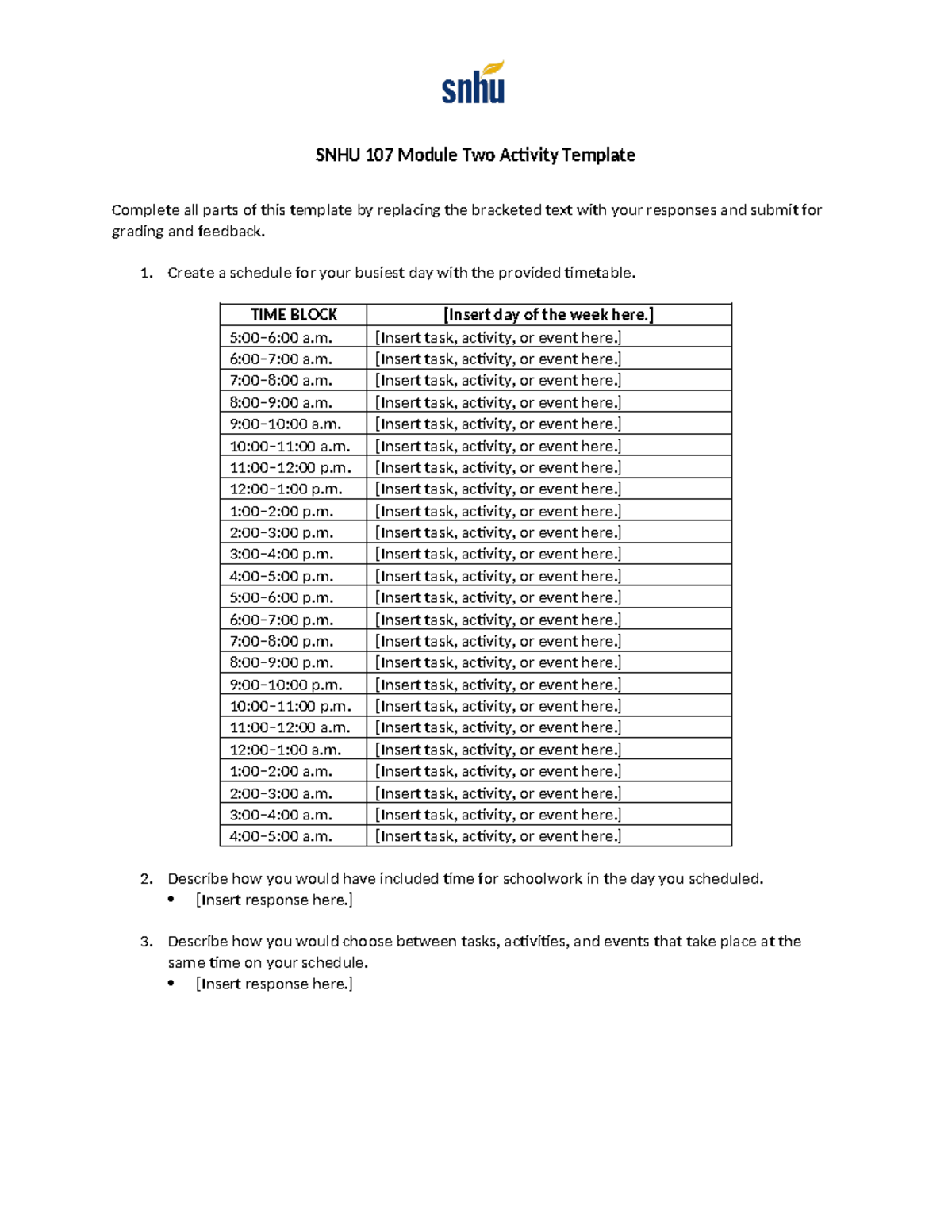 Snhu 107 Module Two Activity Template Snhu 107 Module Two Activity Template Complete All Parts Snhu 107 Module Two Activity Template Snhu 107 Module Two Activity Template Complete All Parts