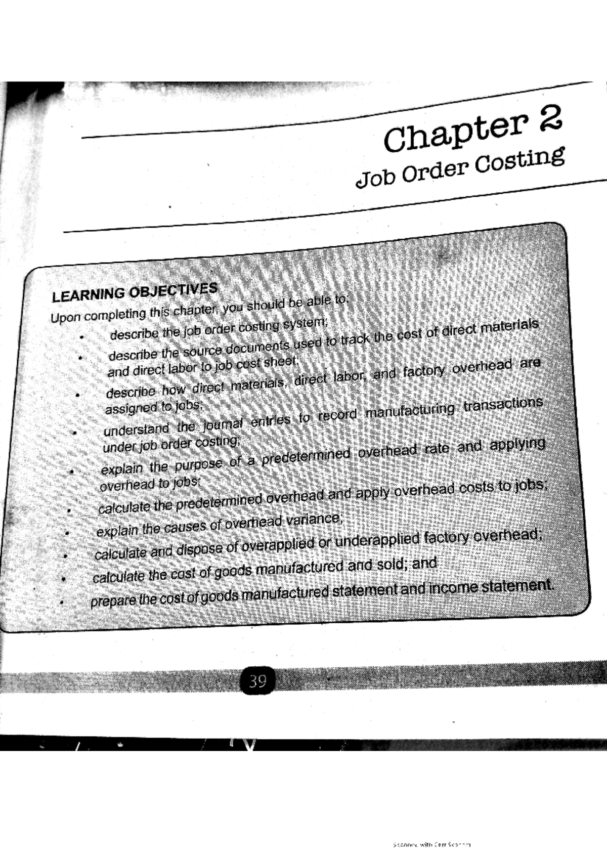 Chapter 2 - Job Order Costing - Bachelor of Science in Accountancy ...