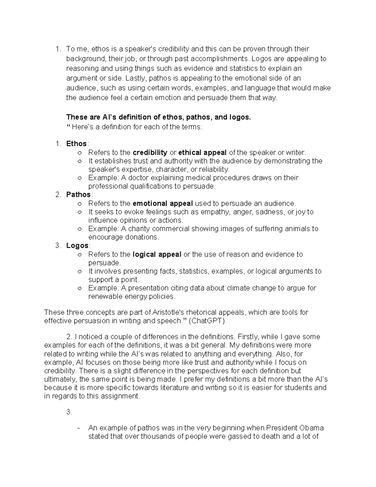 8.2 💬 Ethos, Pathos and Logos - To me, ethos is a speaker’s credibility ...