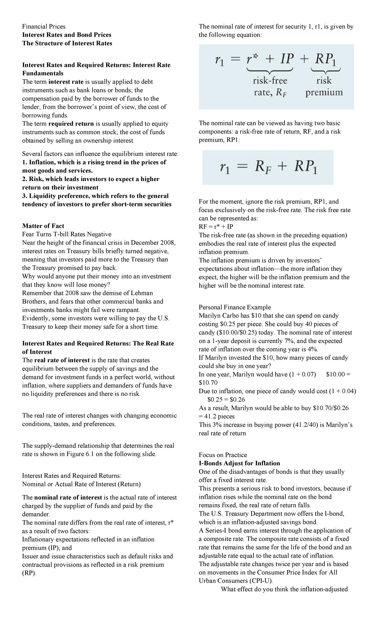 236 Prelim Reviewer: Interest Rates, Bond Prices, and Valuation ...