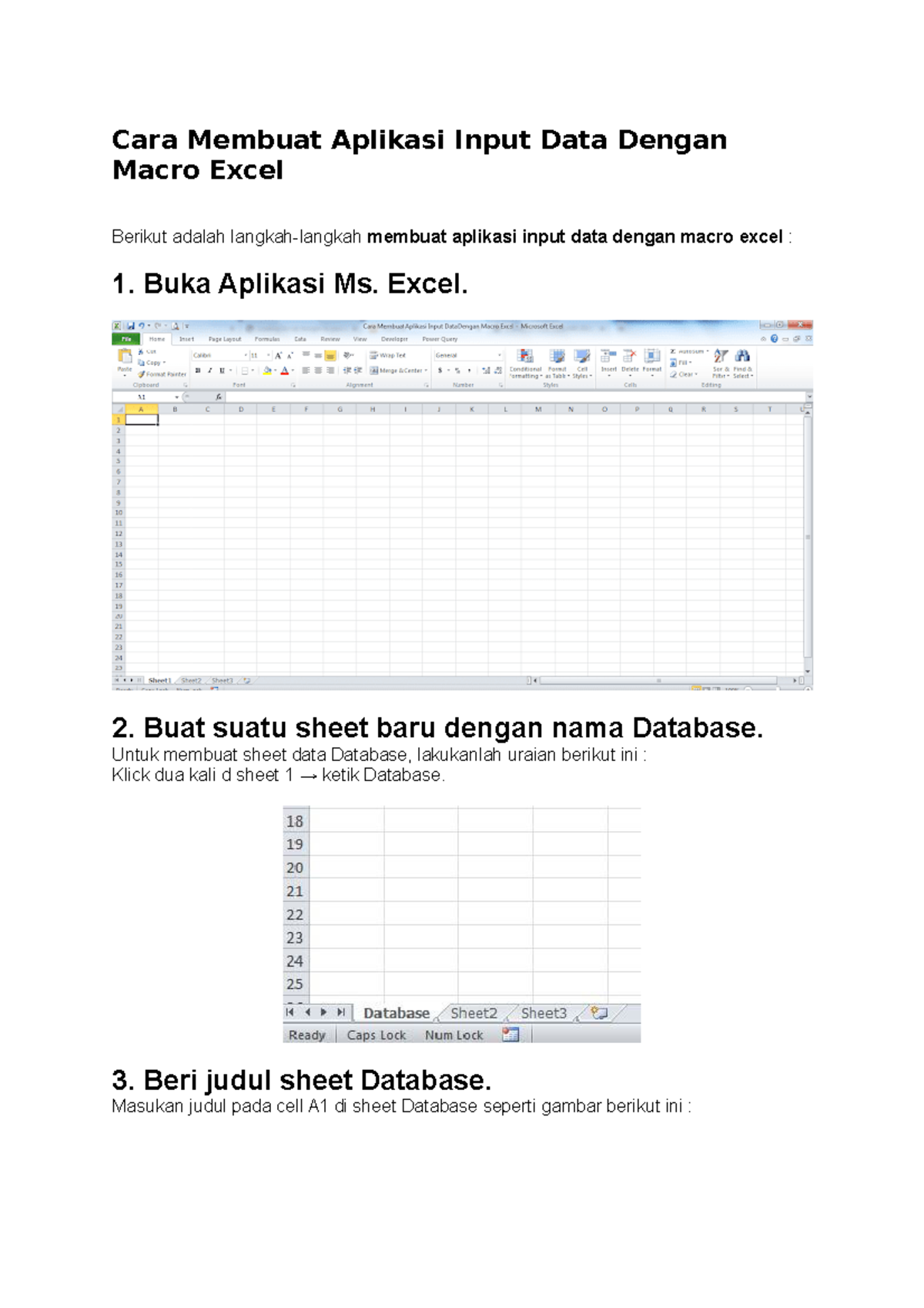 Cara Membuat Aplikasi Input Data Dengan Macro Excel - Cara Membuat ...
