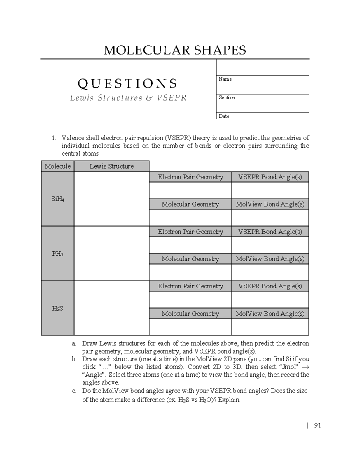 Chemical Bonding Exercise # 2 - Edubirdie, image size:1200x1553
