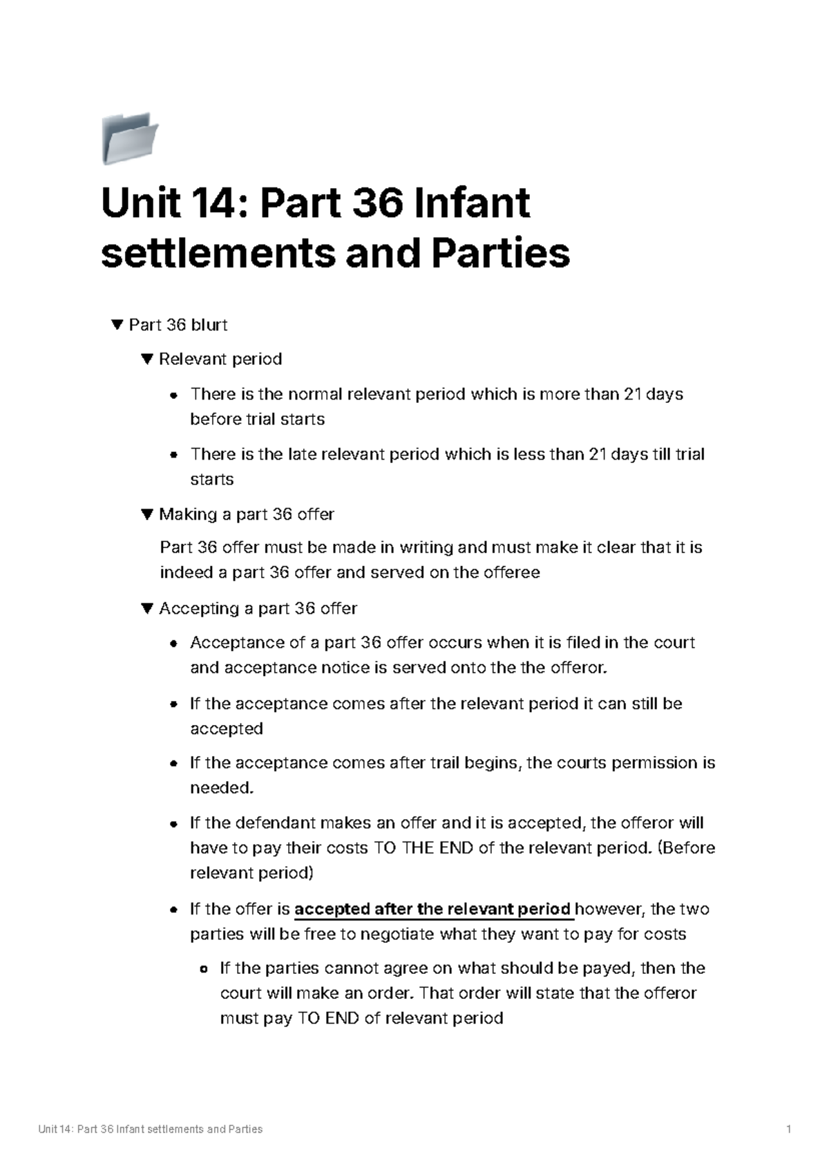 Part 36, Infant Settlements and Protected Parties - 📂 Unit 14: Part 36 ...