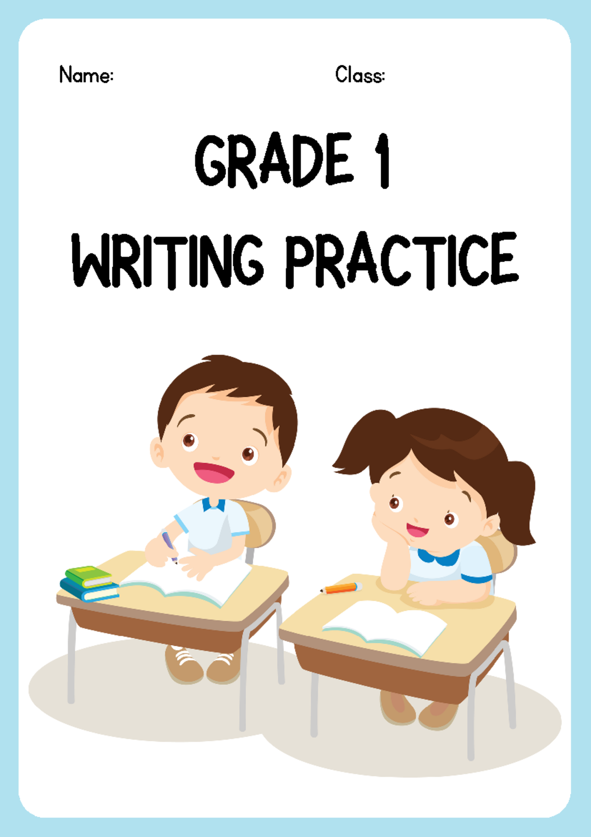 Colorful Grade 1 Writing Practice English Worksheet(9)(100) - WRITING ...