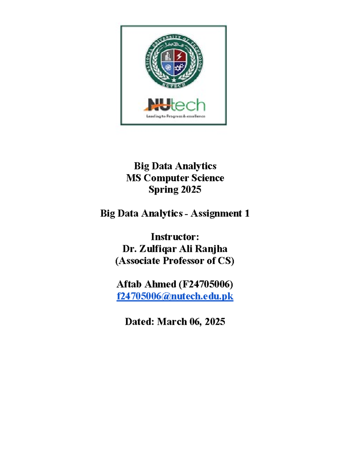Big Data Analytics Tools Overview Mscs2 Assignment 1 By Aftab Ahmed