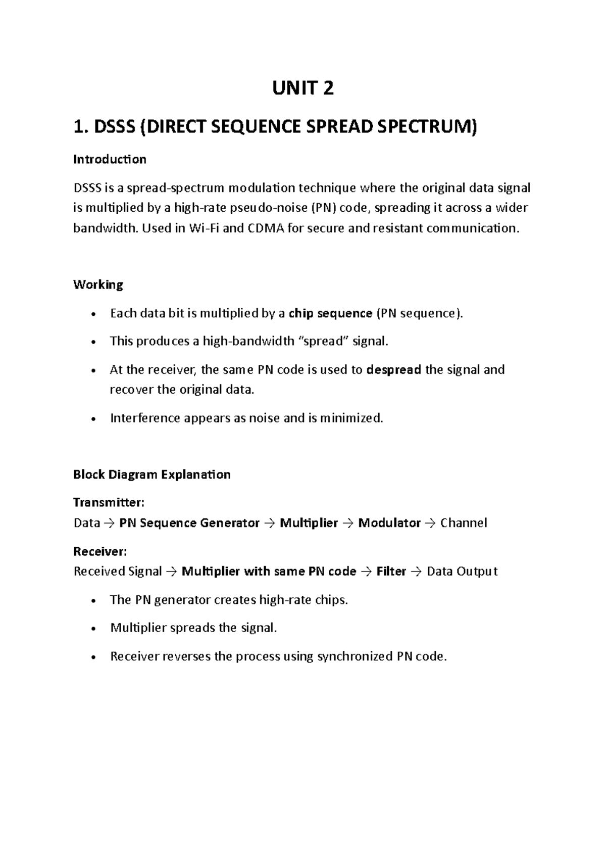 SRWC UNIT 2 Notes: Direct Sequence Spread Spectrum & RFID Overview ...