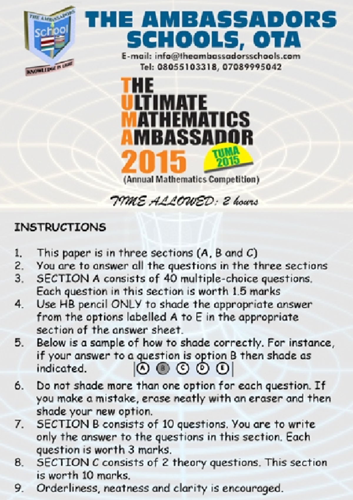 TUMA-2015-PQ - Comprehensive PQ Notes for Mathematics Exam Prep - Studocu