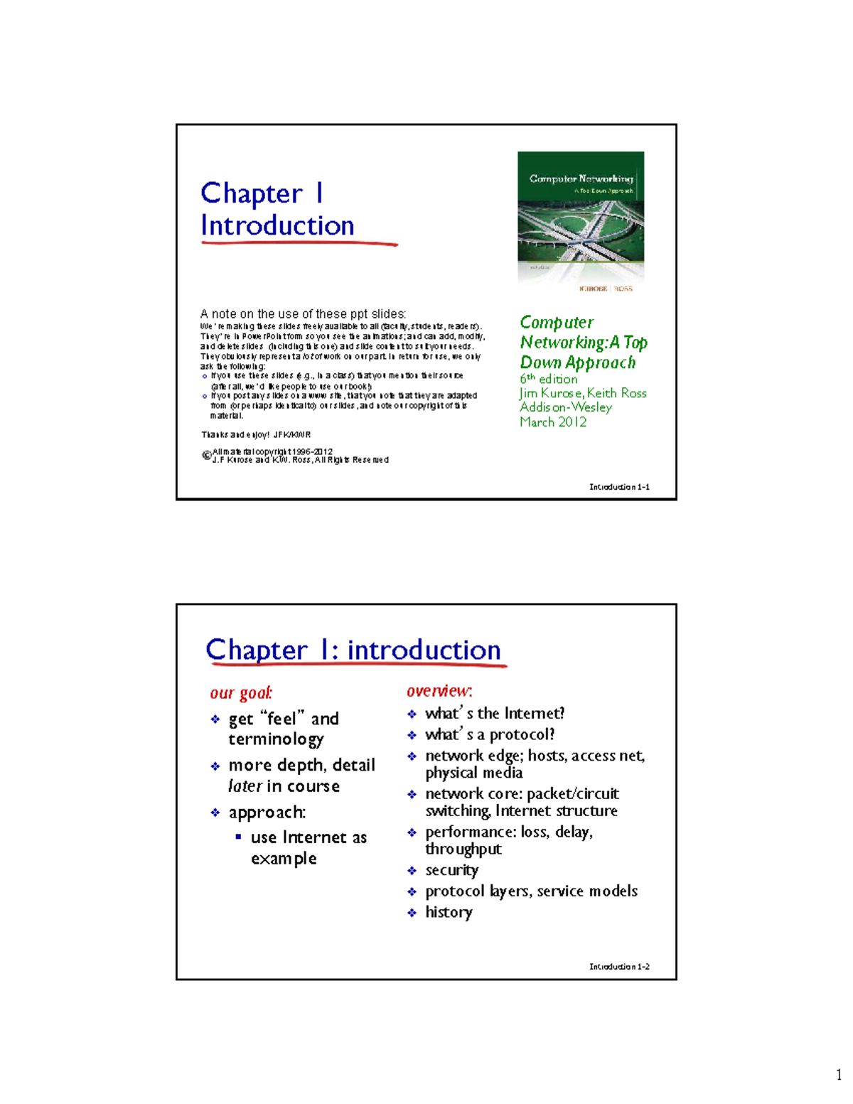 Chapter 1: Introduction to Computer Networking (CS101 Lecture Notes ...