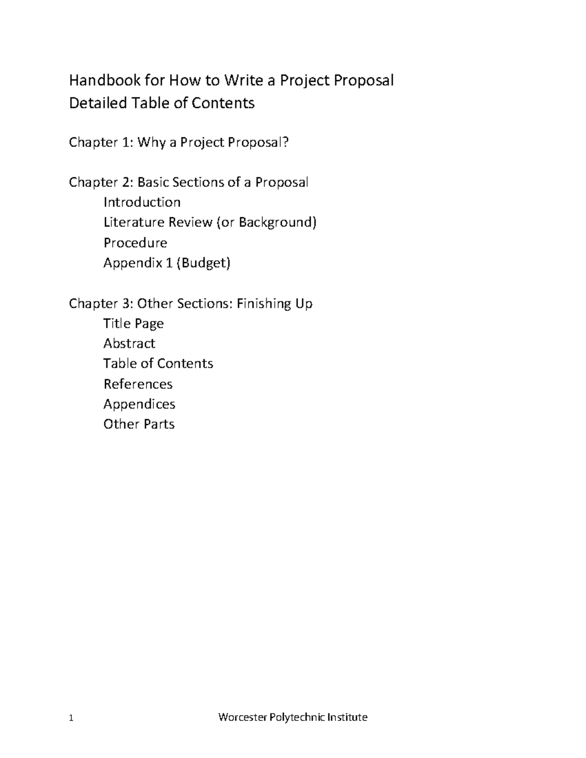 WPI Proposal Guide: Crafting Effective Project Proposals - Studocu